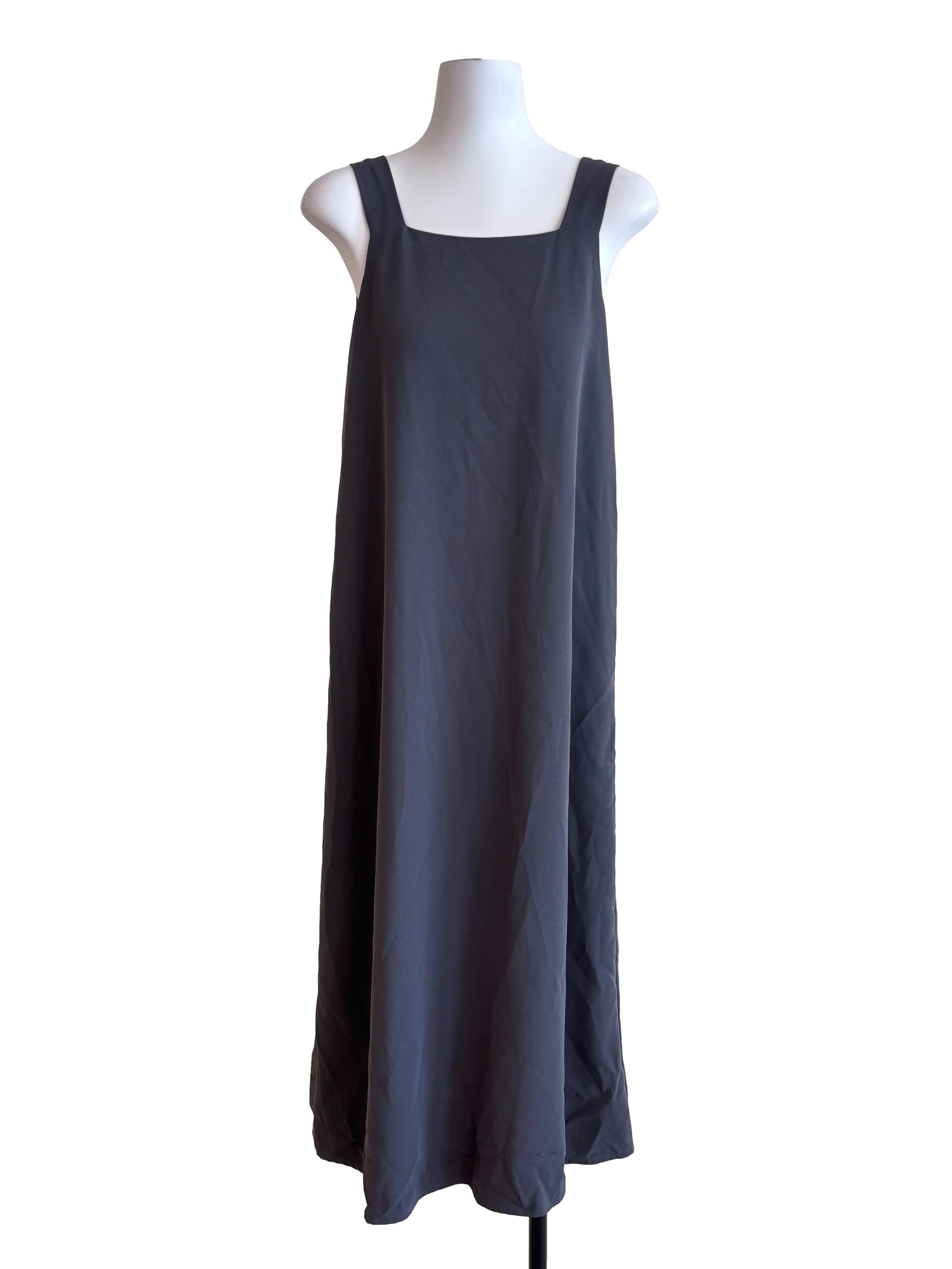 Ash Grey Square Neck Dress