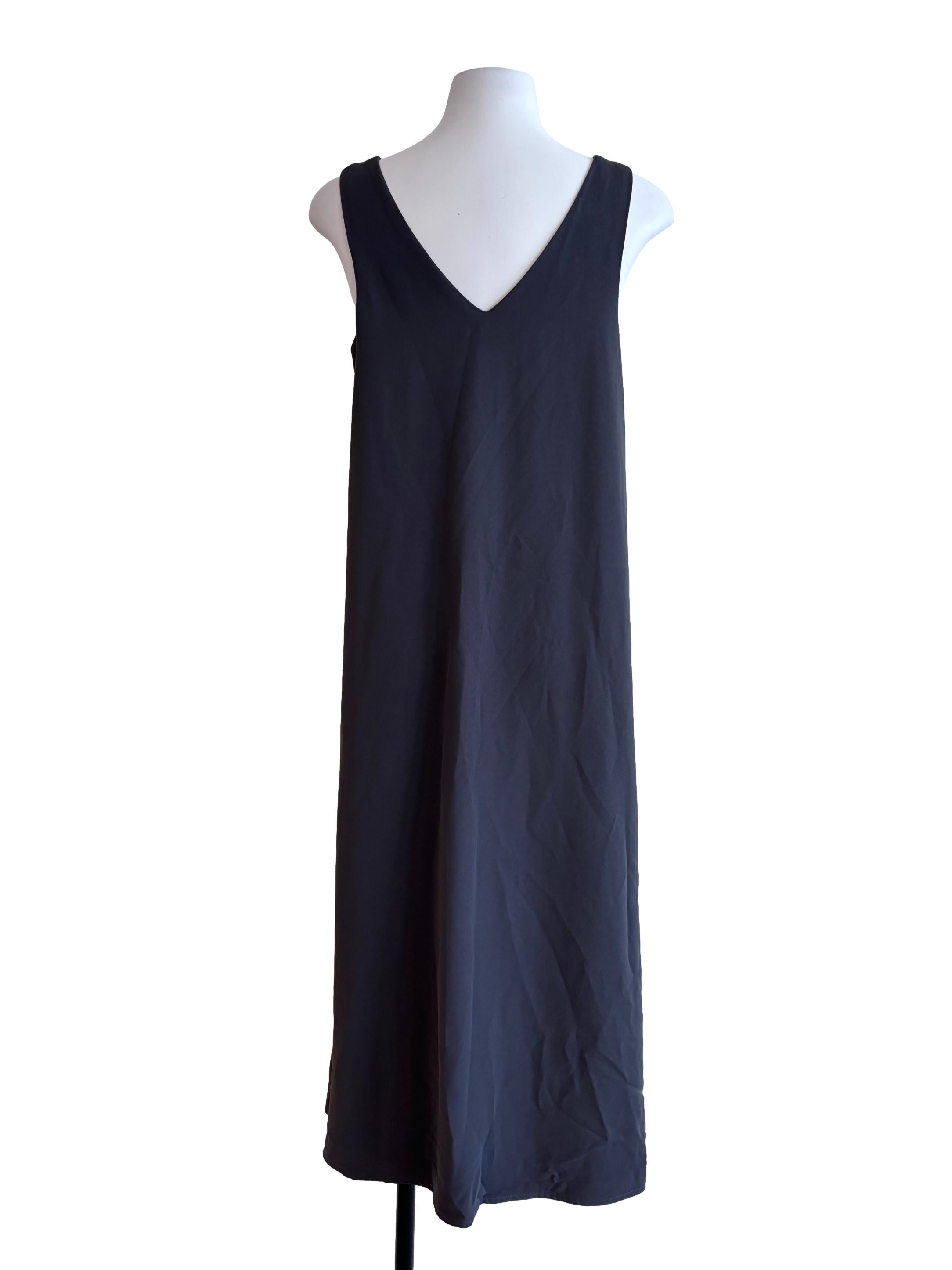 Ash Grey Square Neck Dress