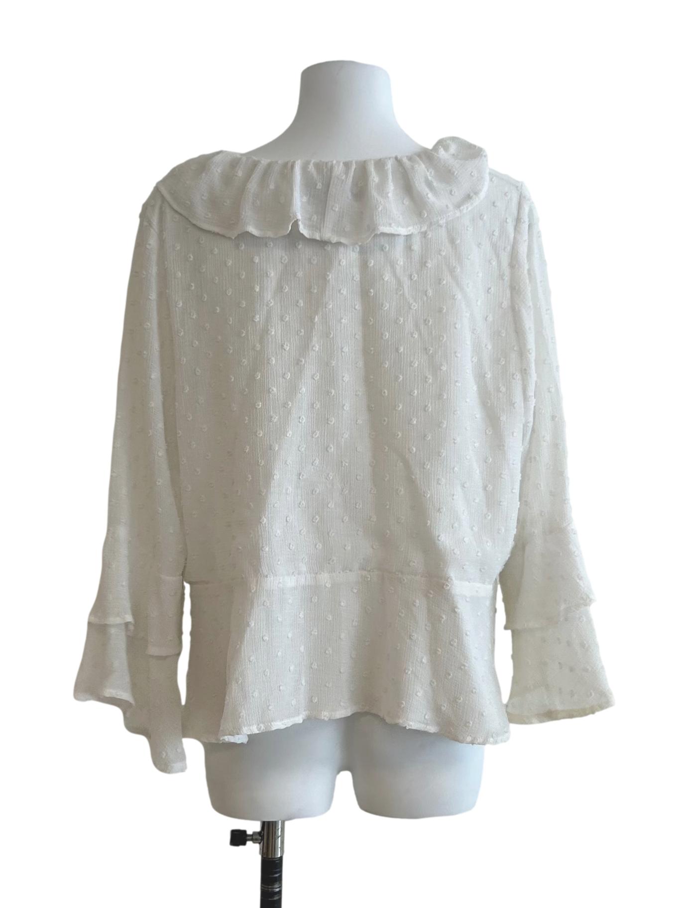 Pearl White Long Sleeves Blouse