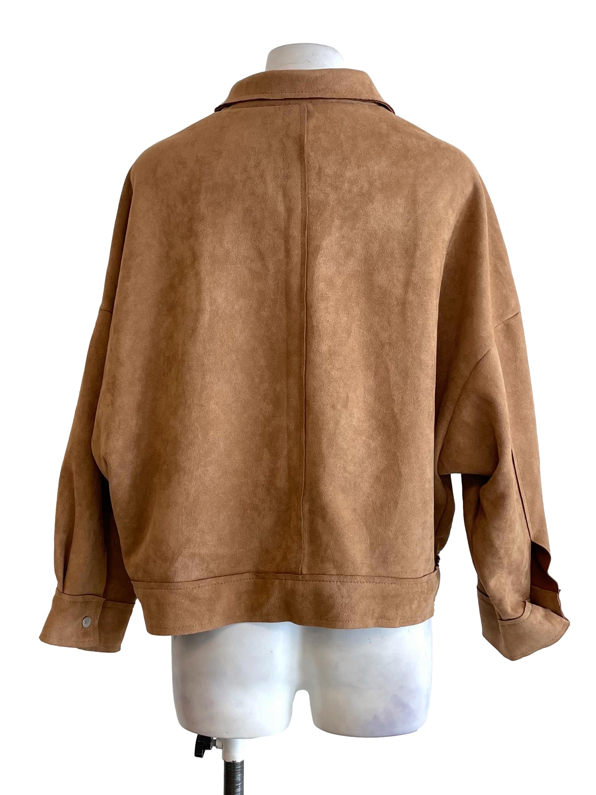 Tawny Suede Blouson Jacket