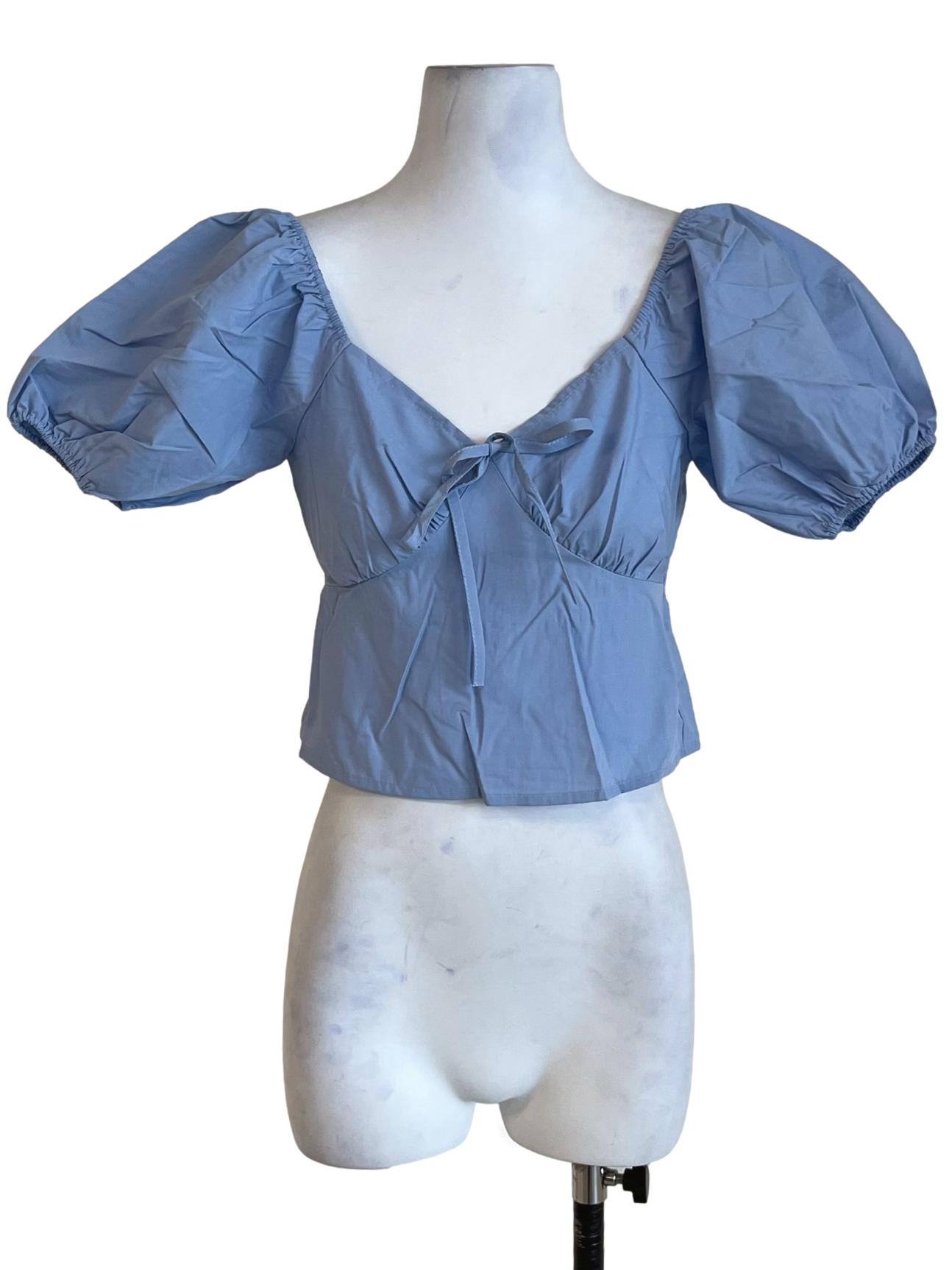 Blue Gracelynn Babydoll Top