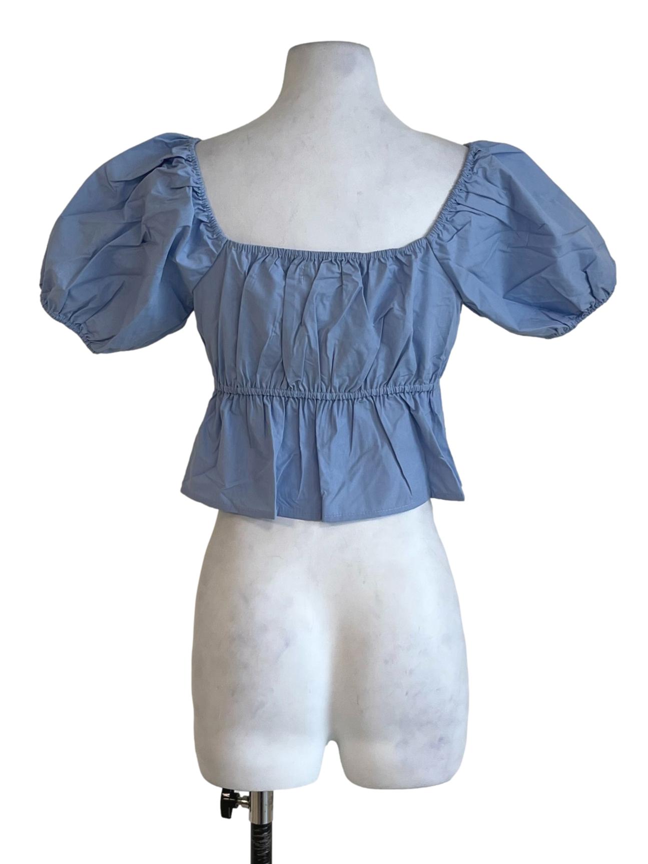 Blue Gracelynn Babydoll Top