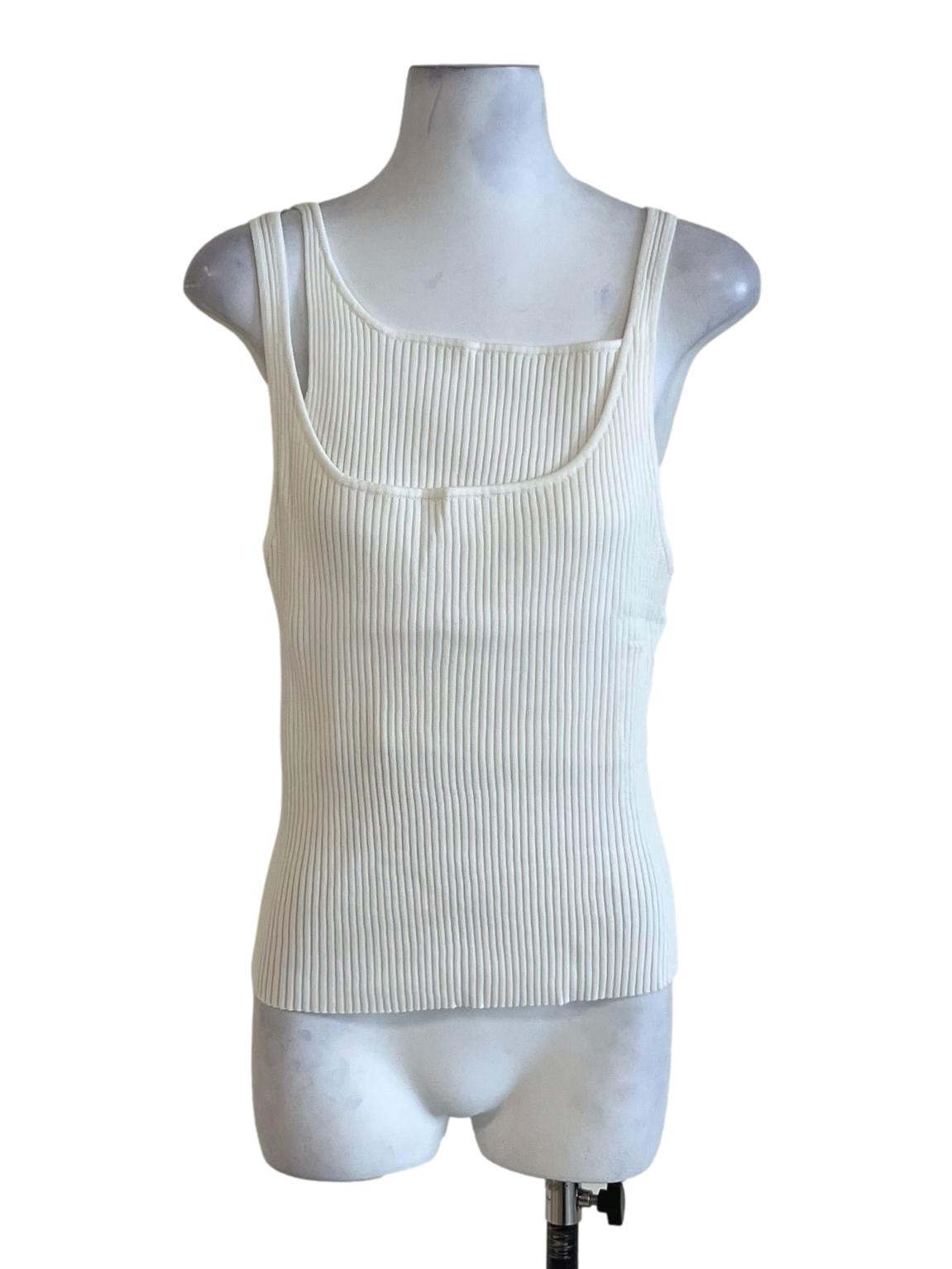 White Kimberly Layered Knit Top