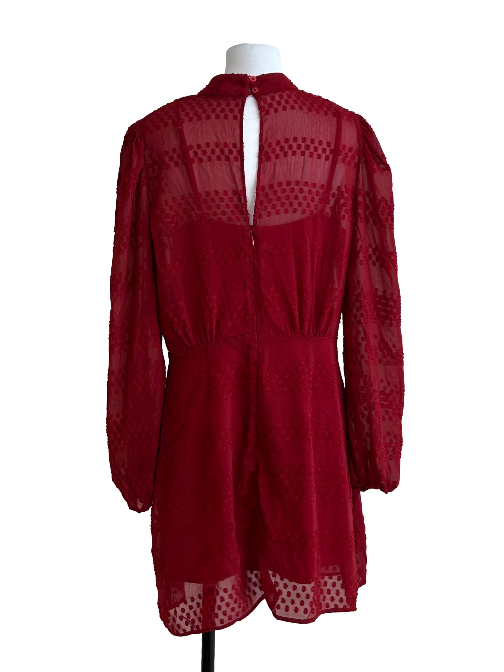 Scarlet Red High Neck Dress