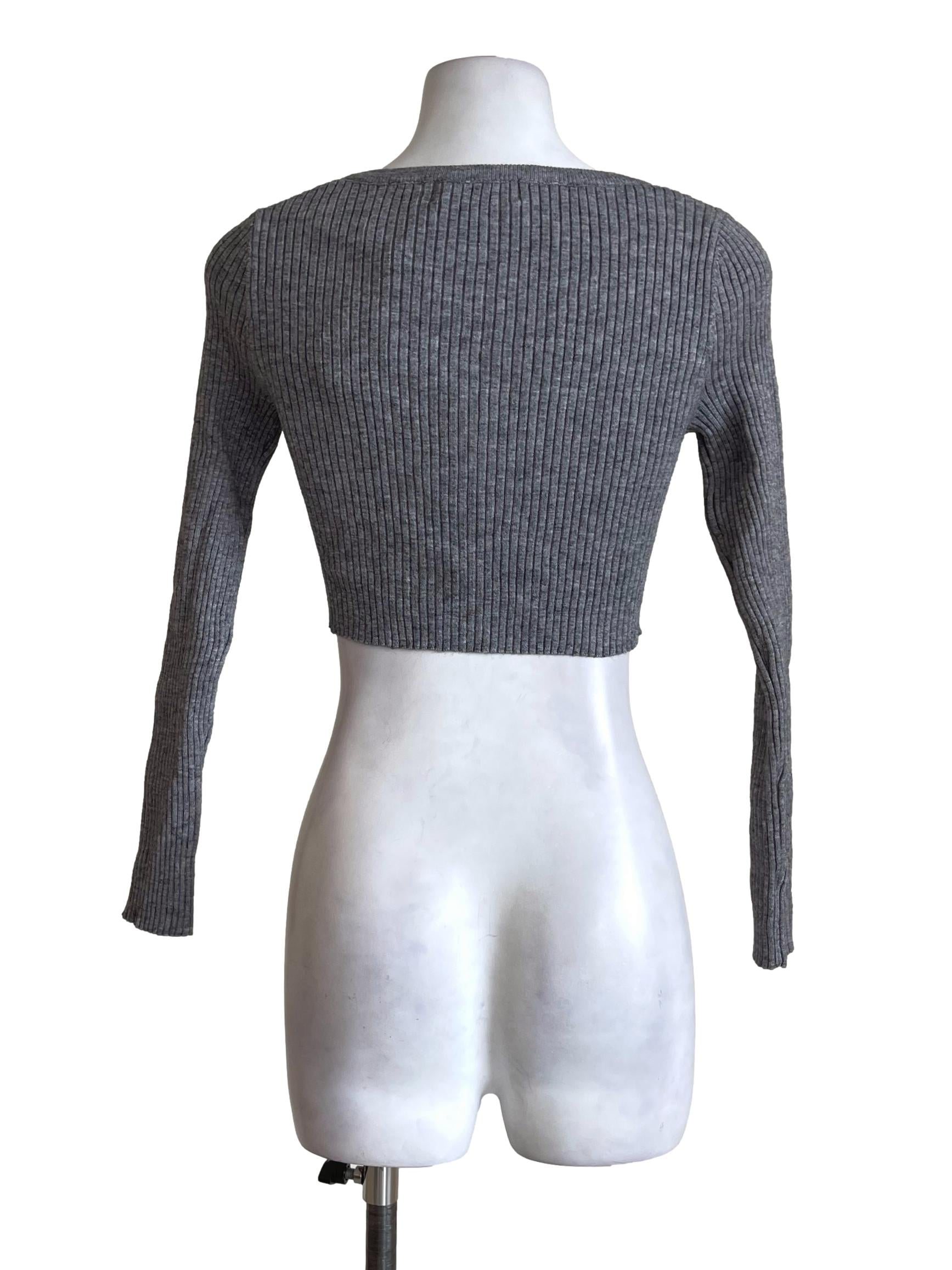 Grey Cropped Cardigan TTR