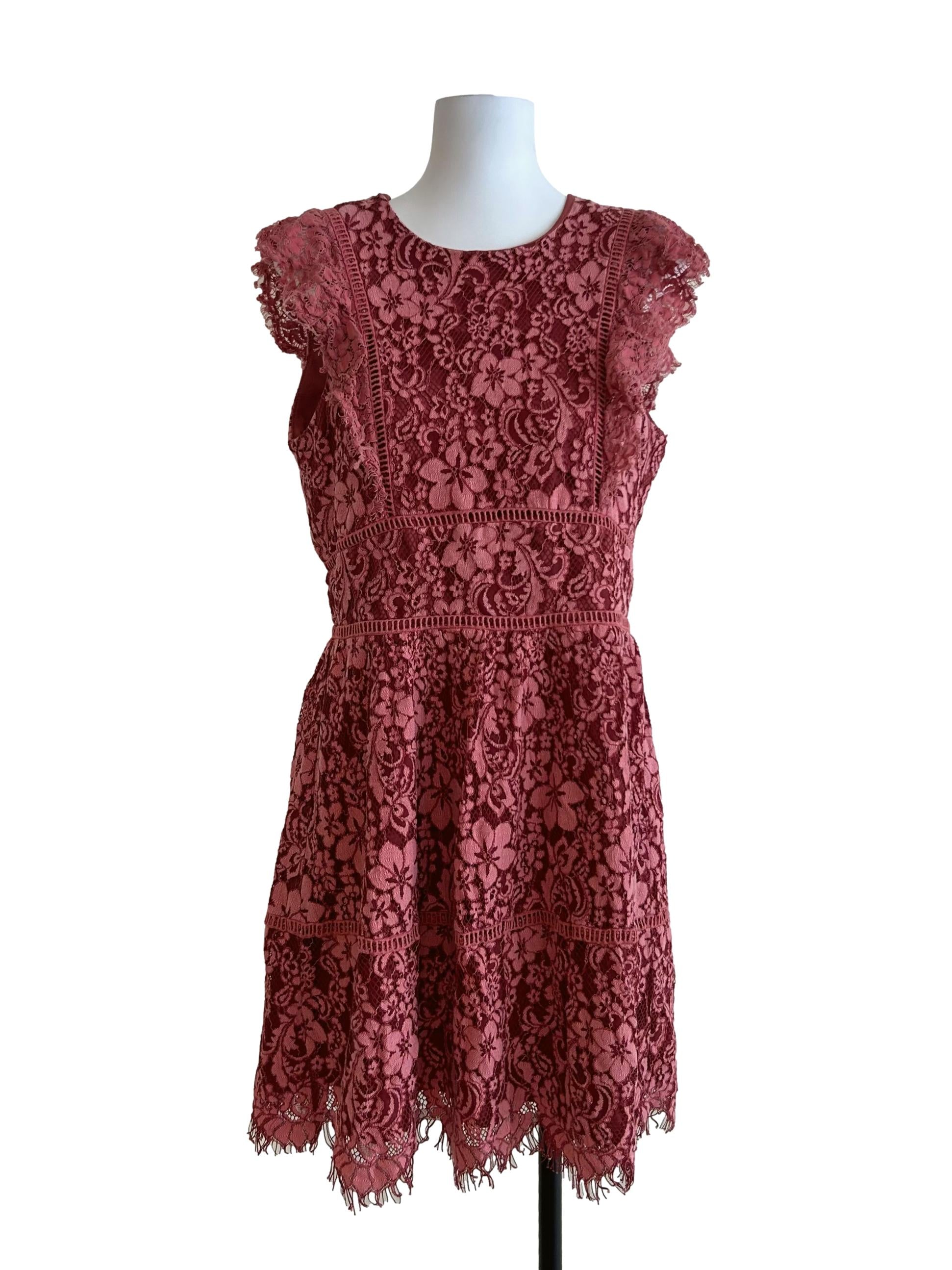 Blush Red Eyelet Dress