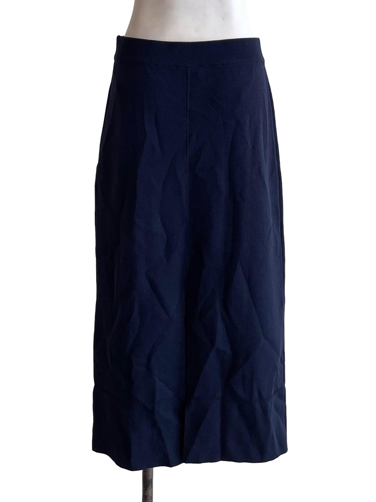 Navy Knit Pencil Skirt OSN