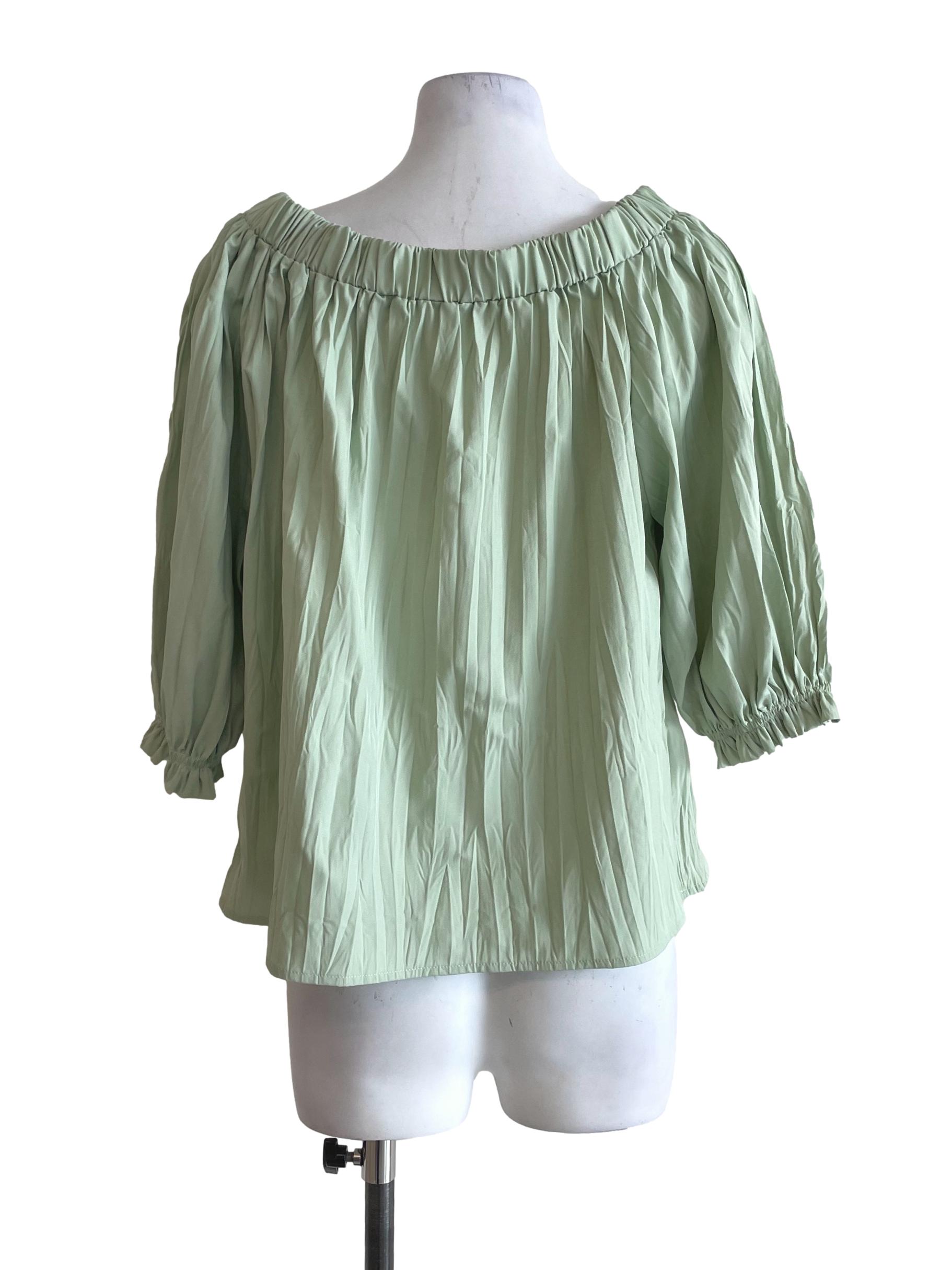 Light Green Off Shoulder Top LB