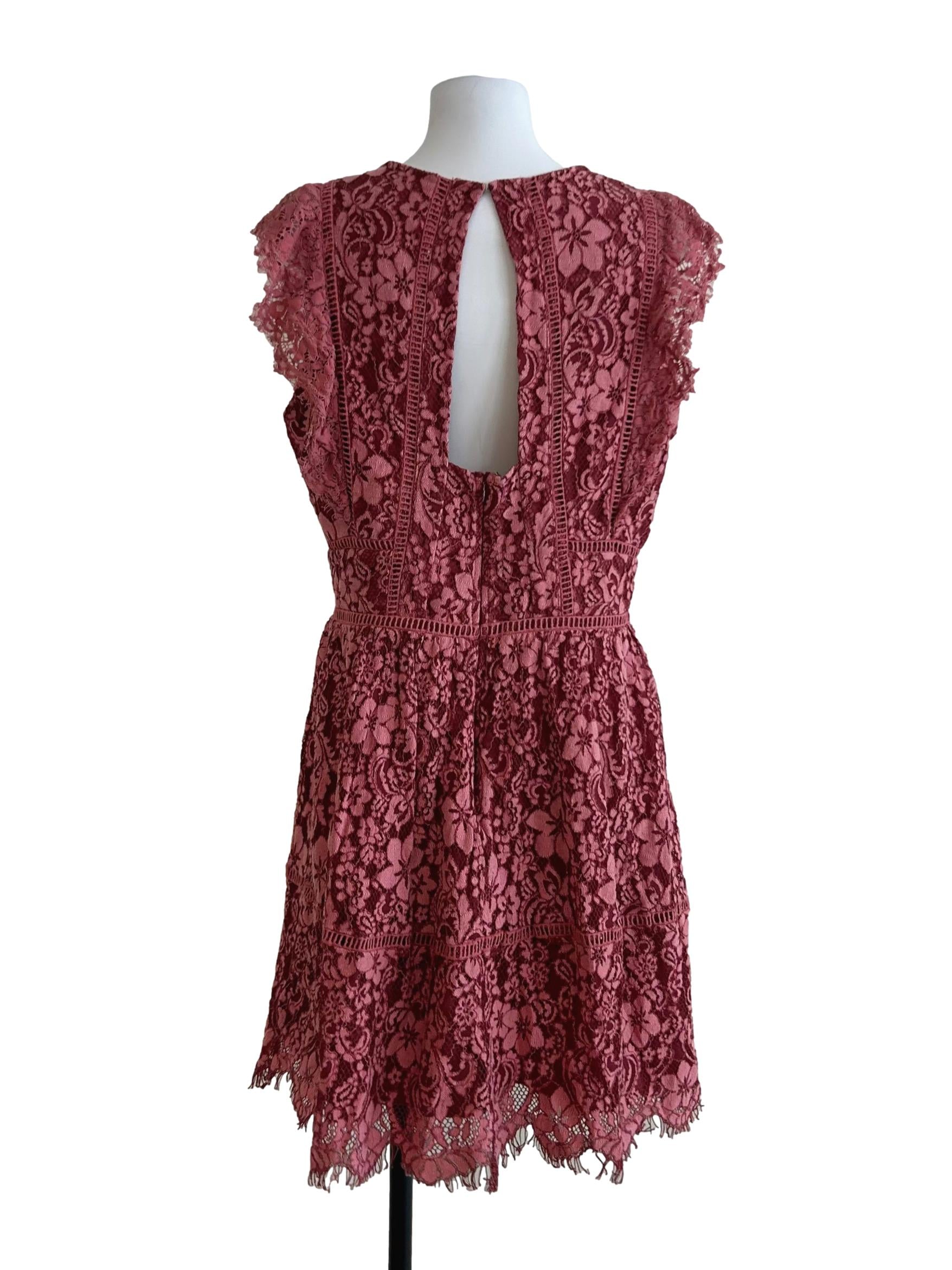 Blush Red Eyelet Dress