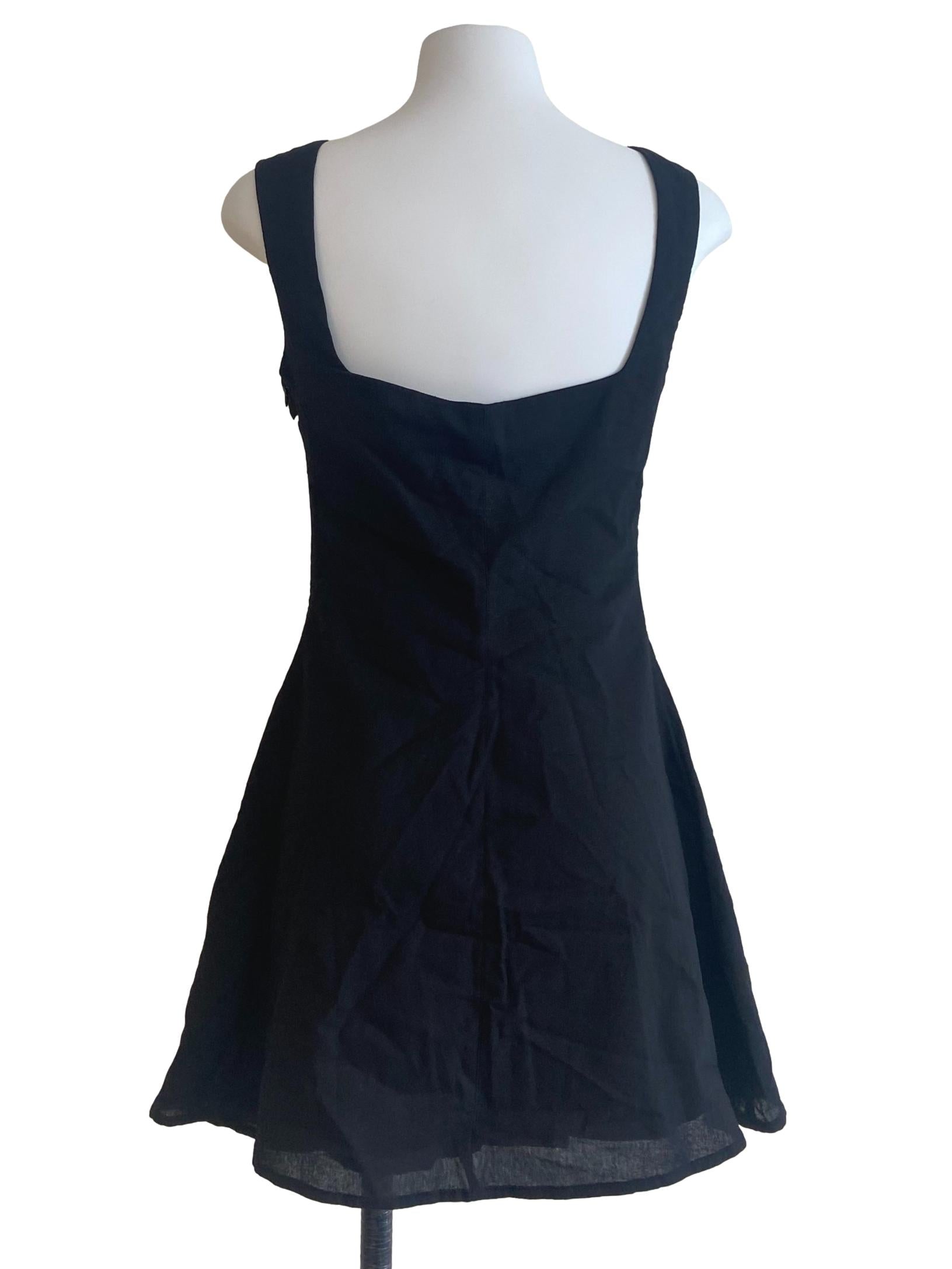 Black Sleeveless Apron Dress