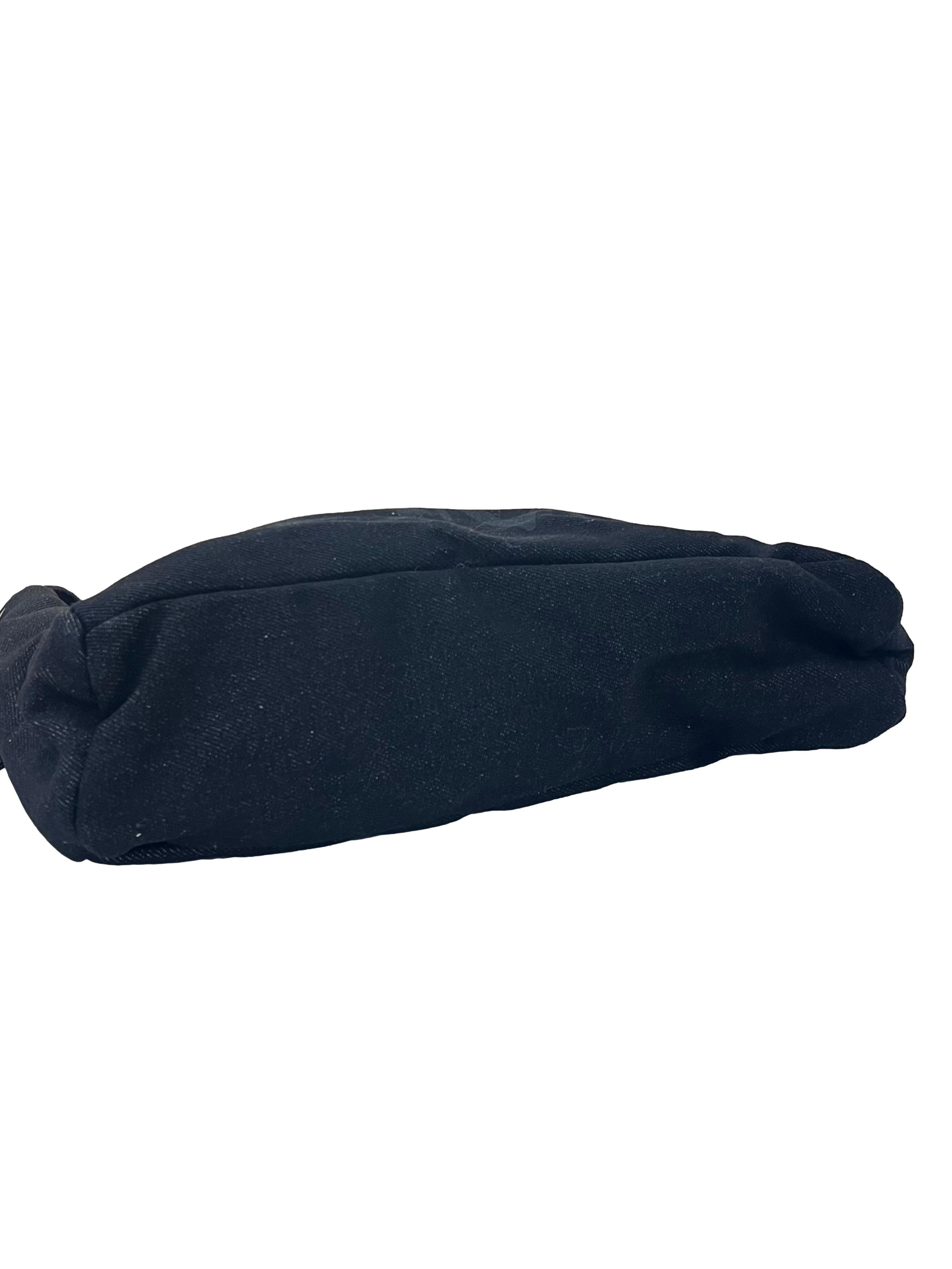 Black Denim Dumpling Bag
