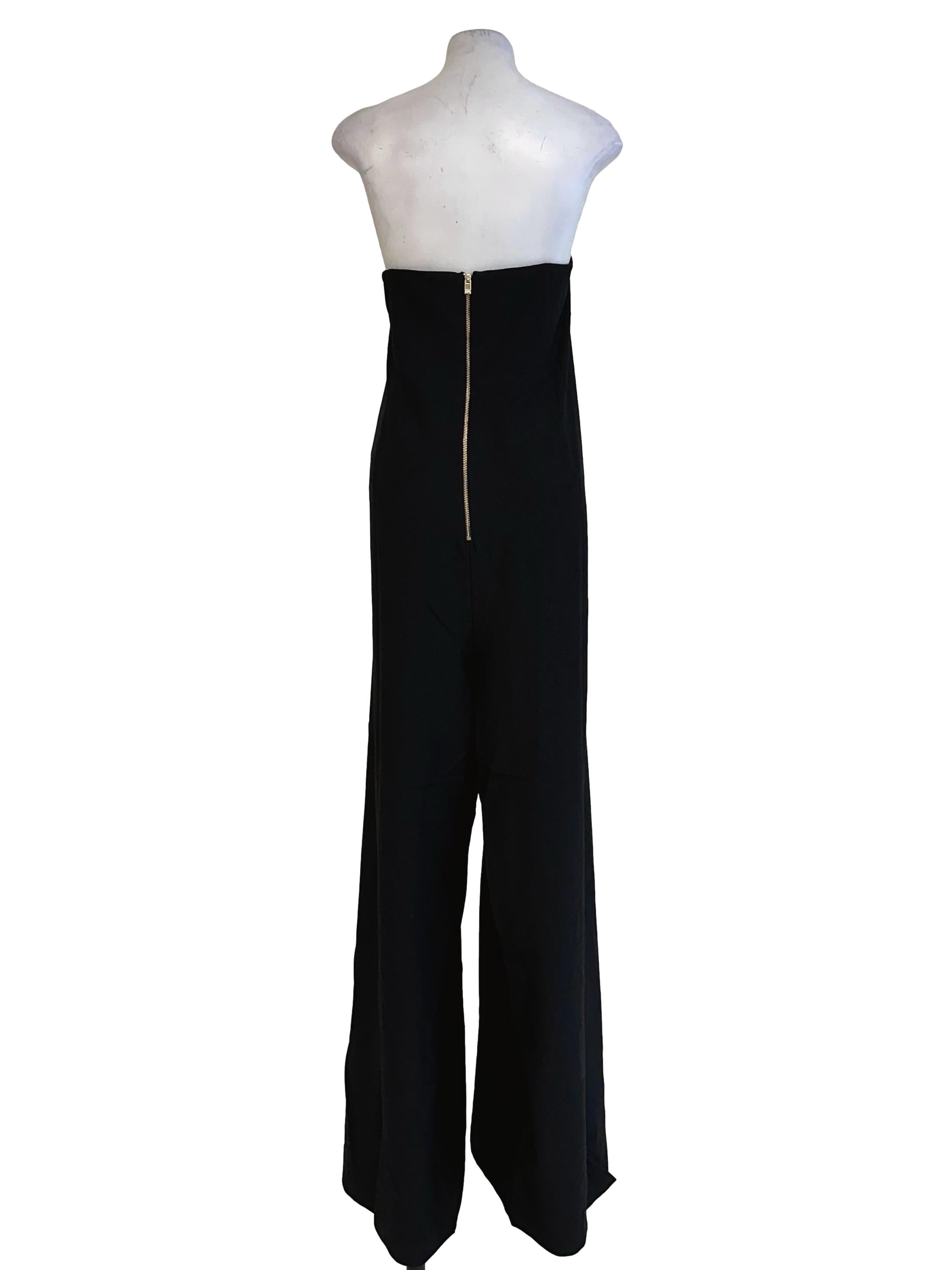 Black Strapless Jumpsuit