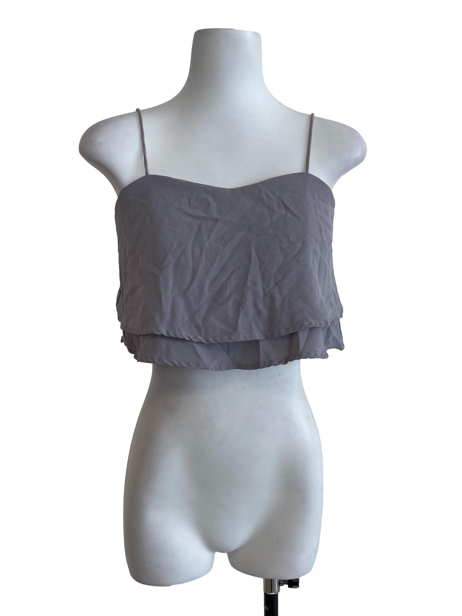 Grey Crop Top