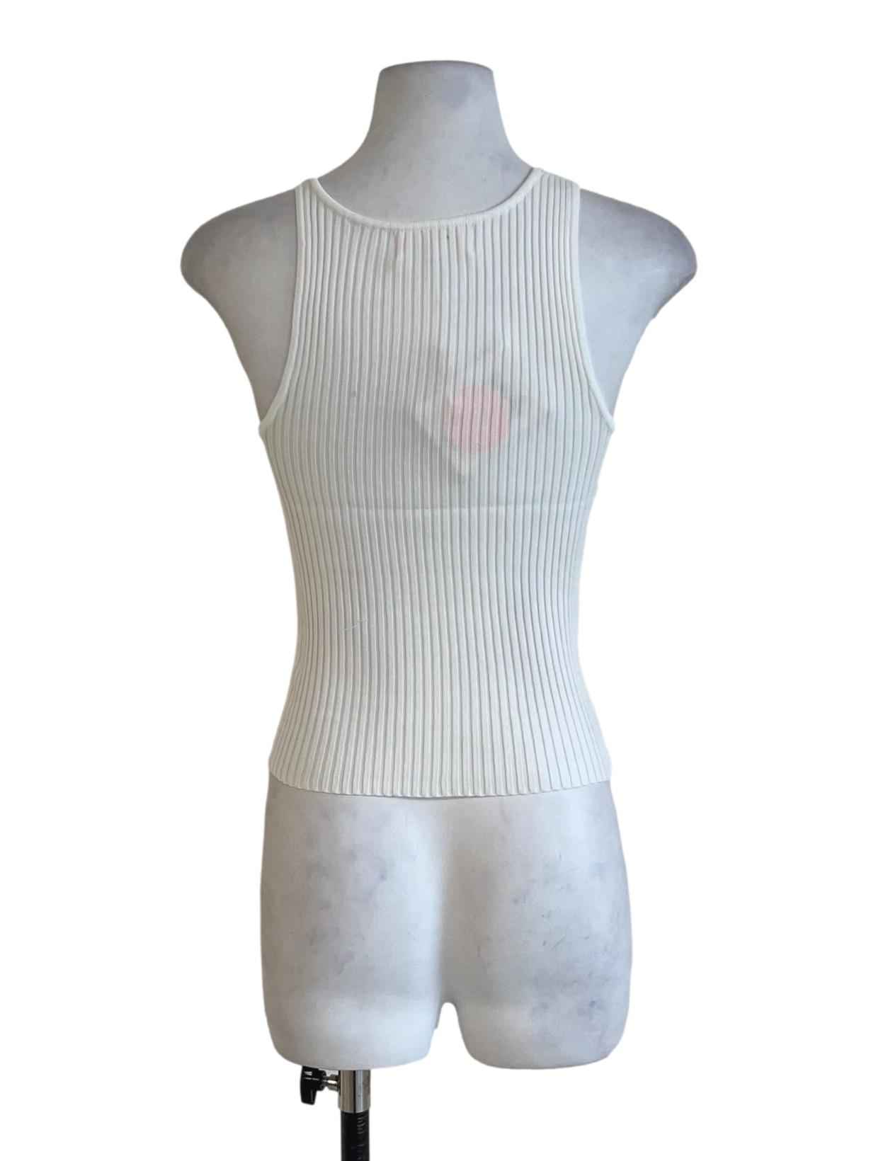 White Kimberly Layered Knit Top