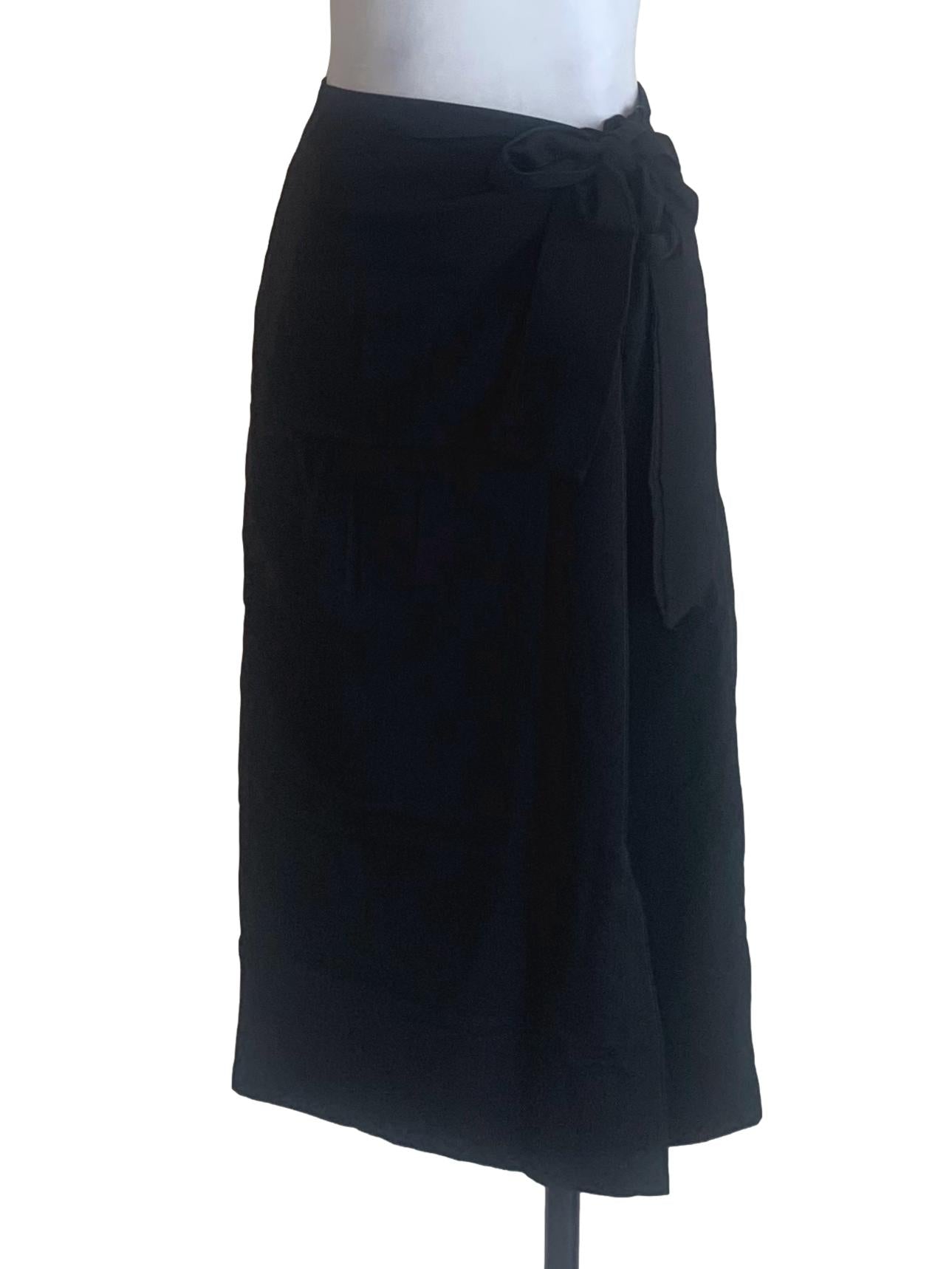 Ebony Black Straight Skirt