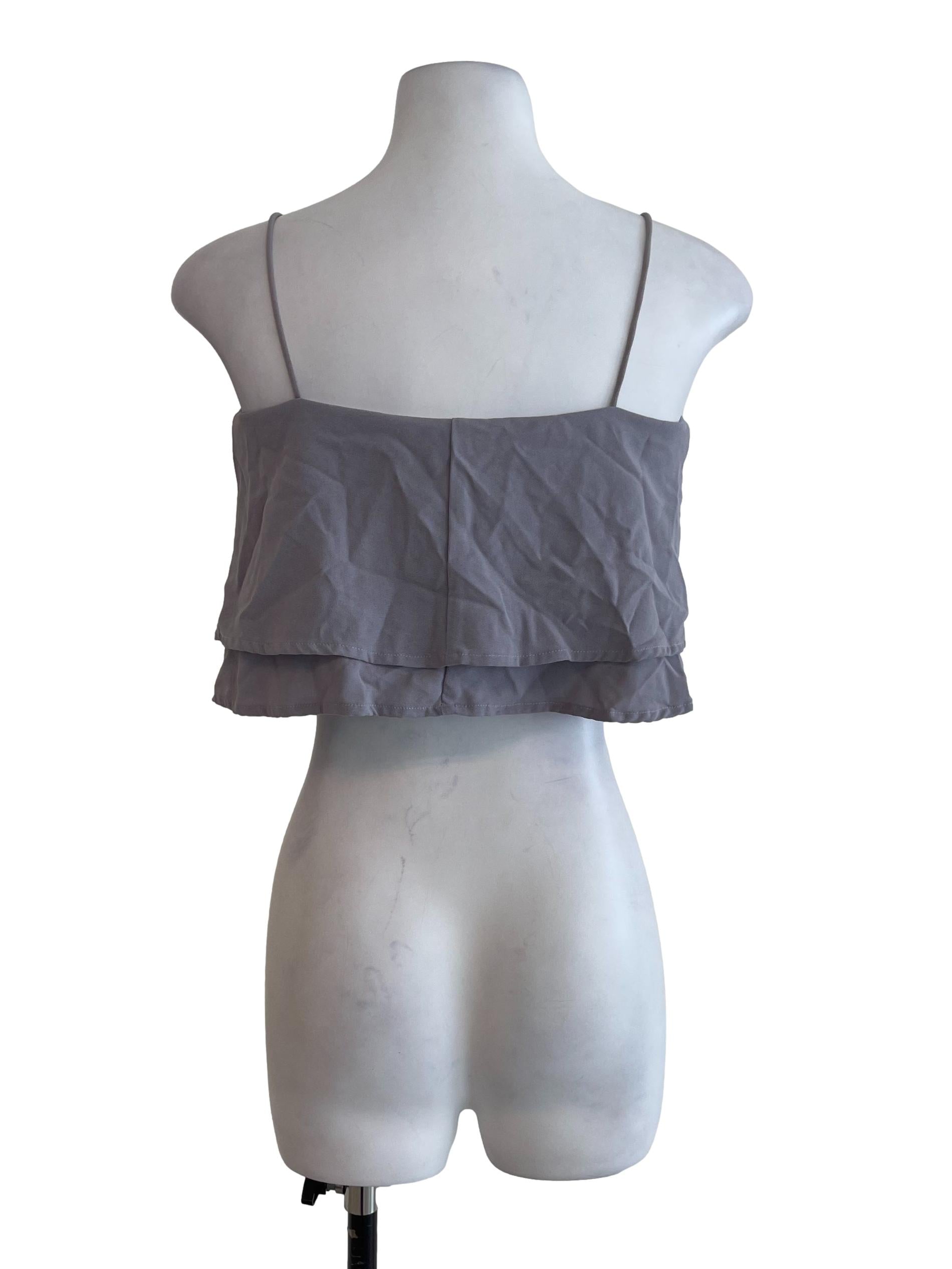 Grey Crop Top