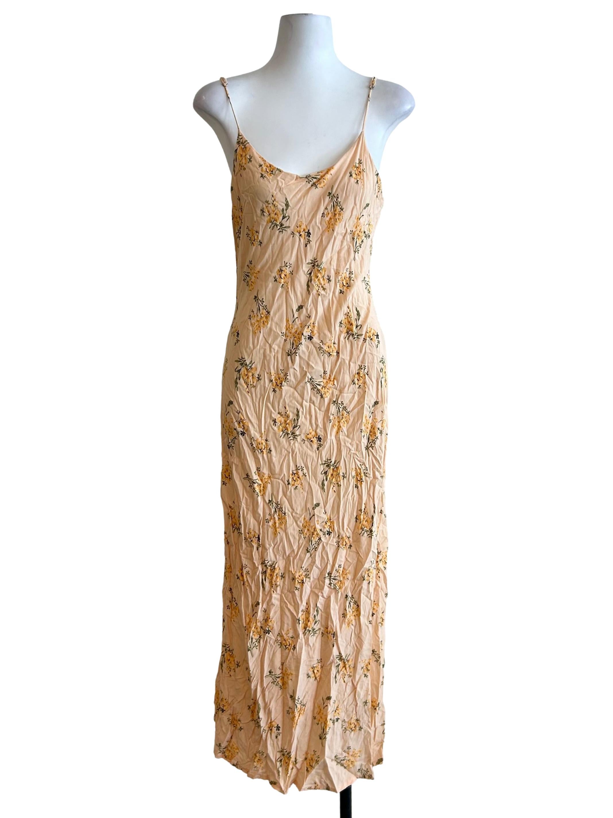 Pale Orange Floral Cami Dress