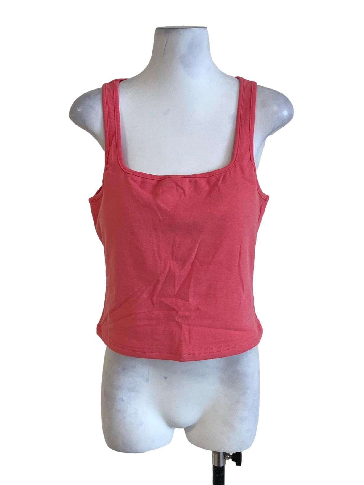 Pink Lexy Scoop Neck Padded Top