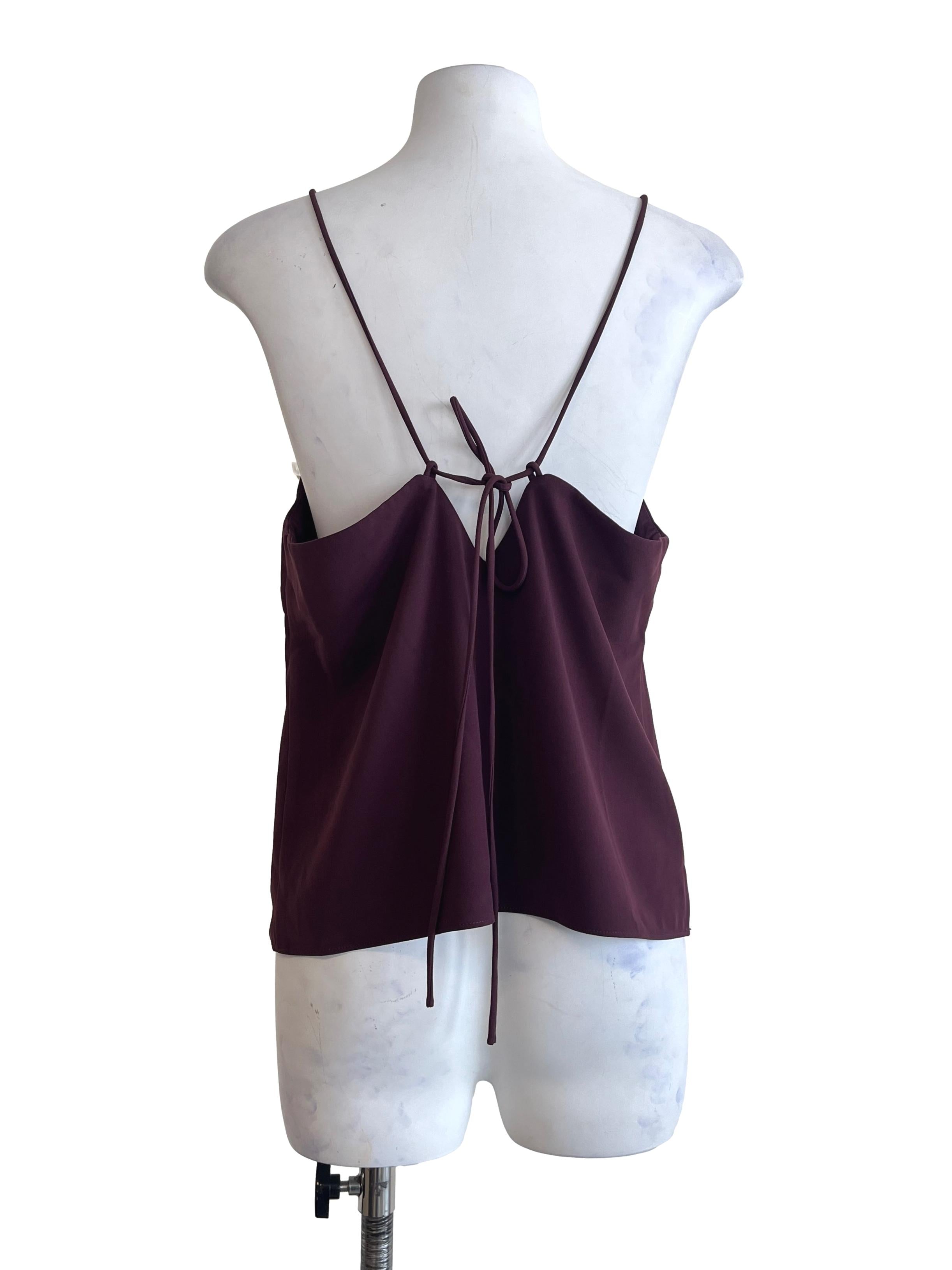 Plum Purple Spaghetti Strap Sleeveless Top