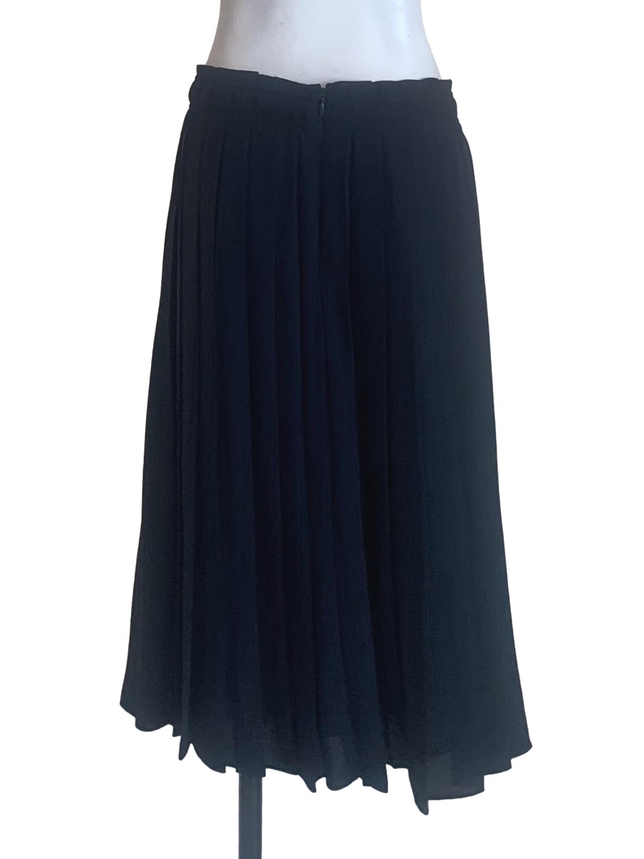 Berry Blue Pleated Skirt