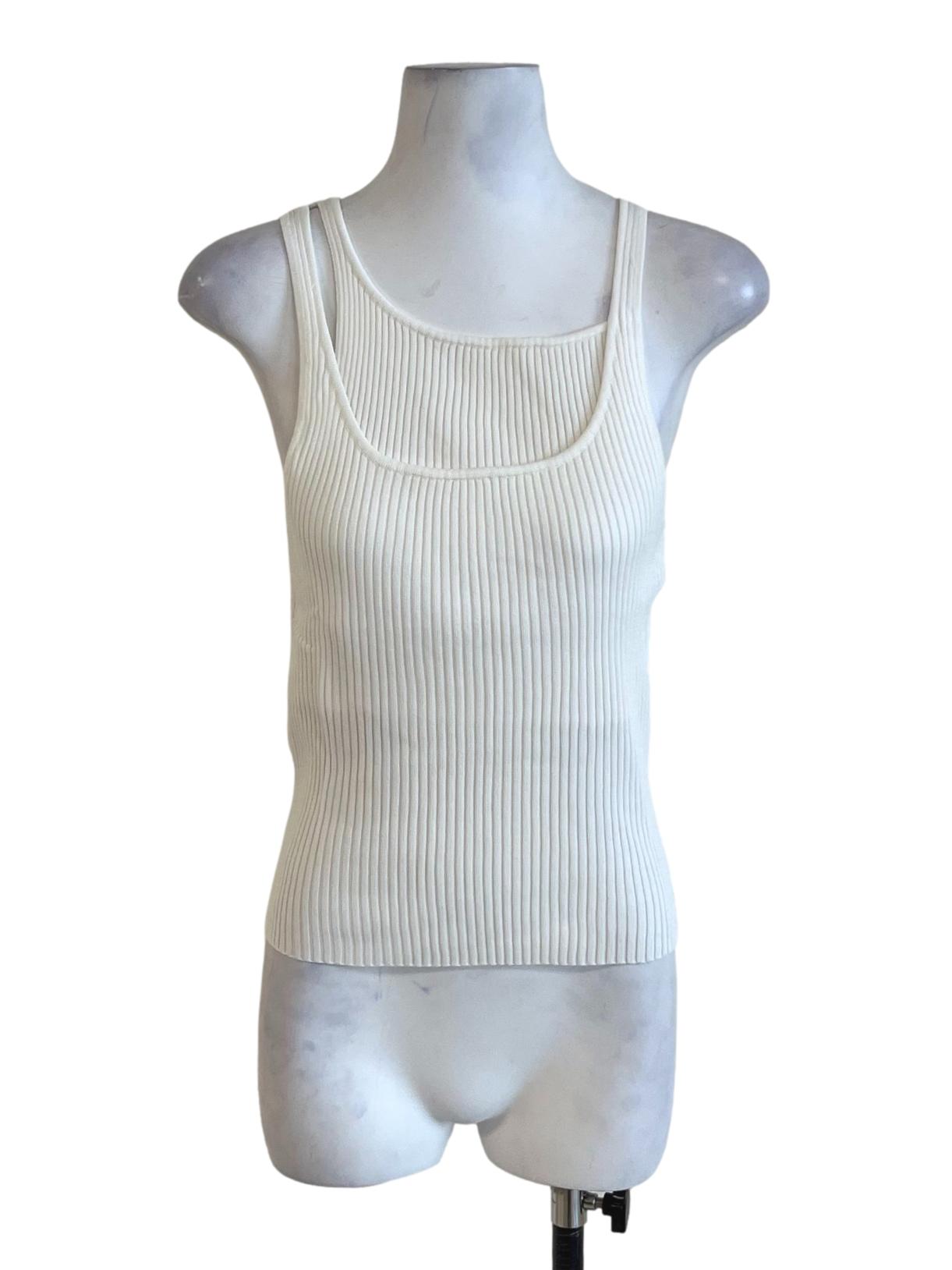White Kimberly Layered Knit Top