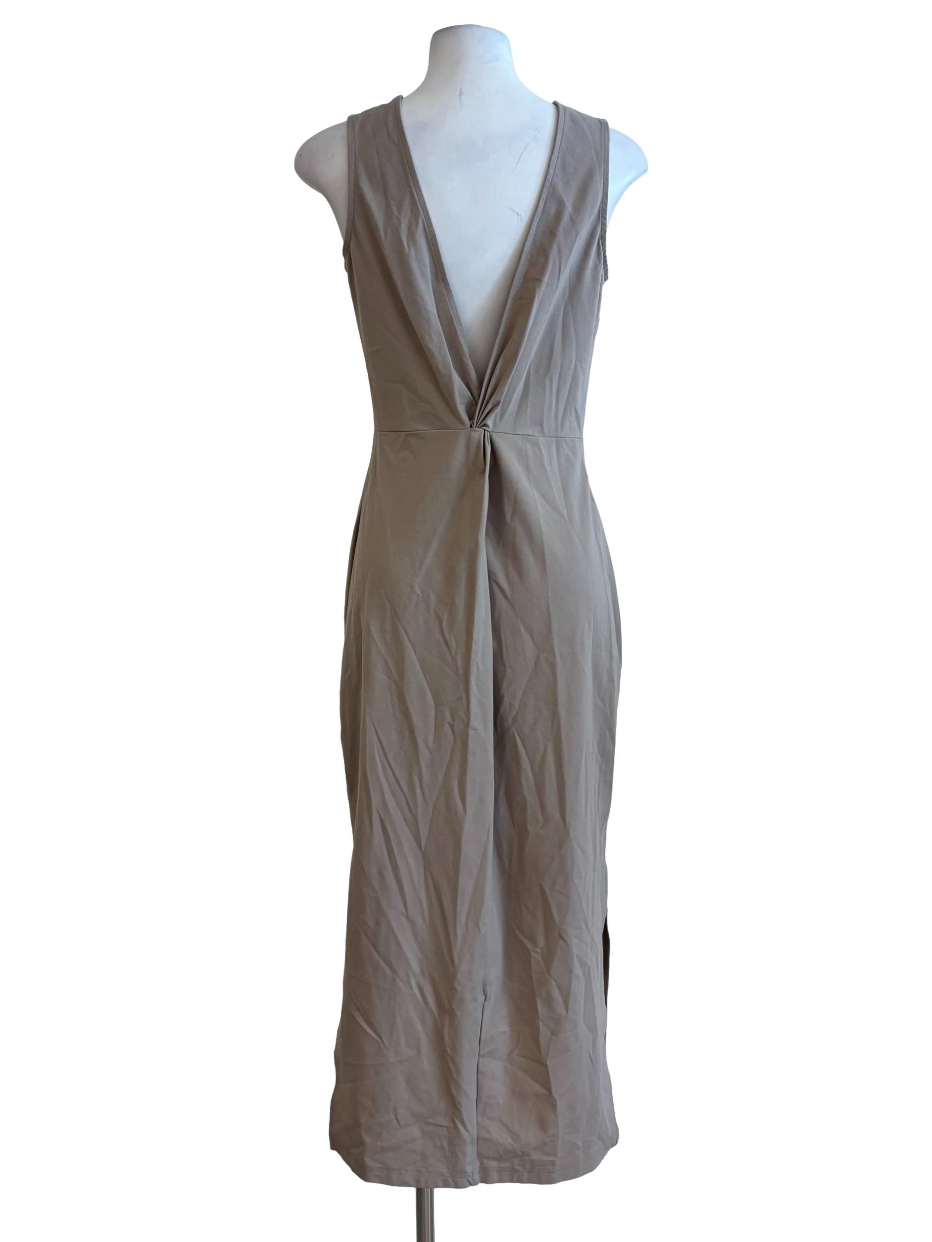 Bone Sleeveless Low Back Dress