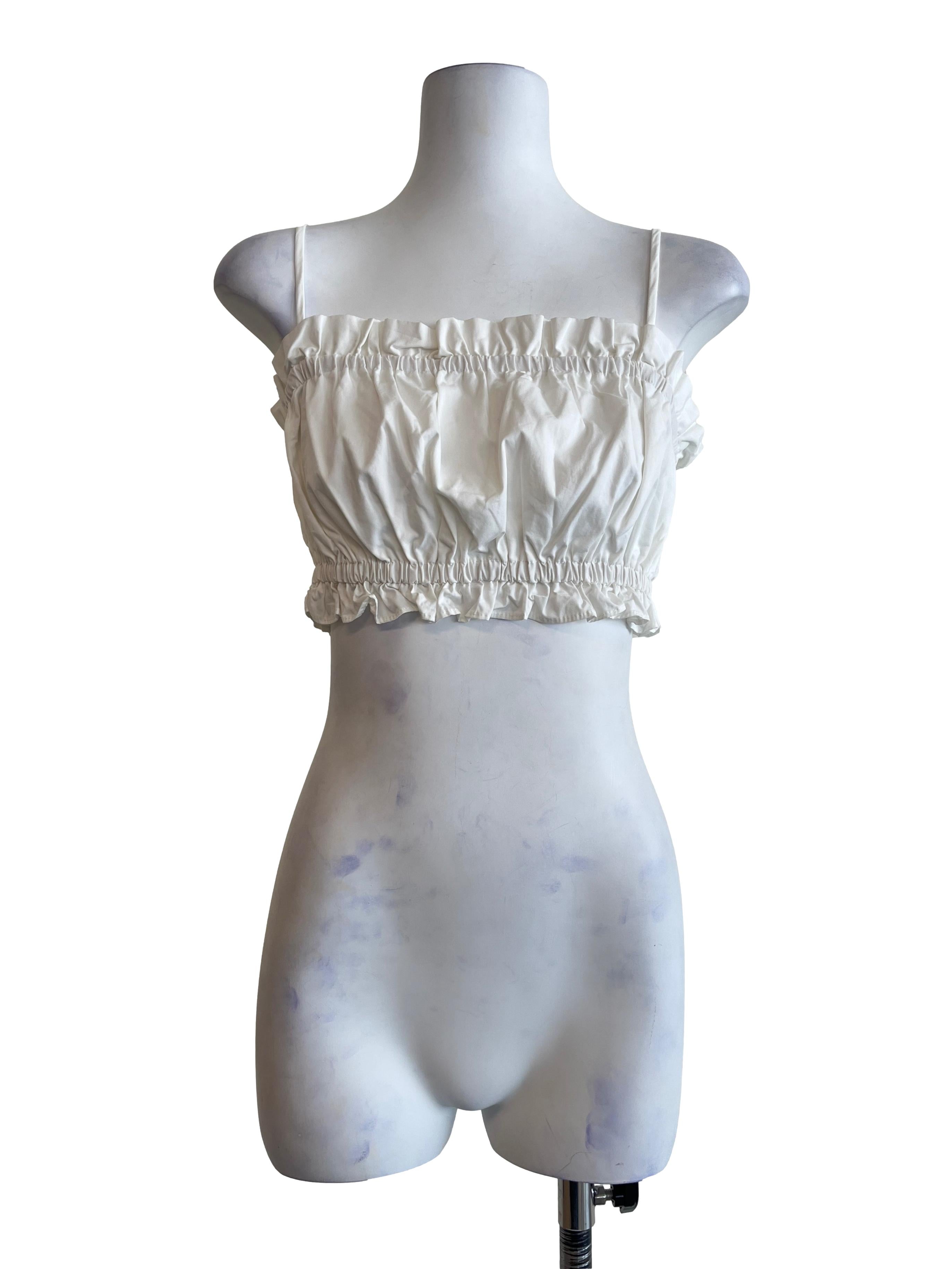 Pearl White Spaghetti Sleeveless Top