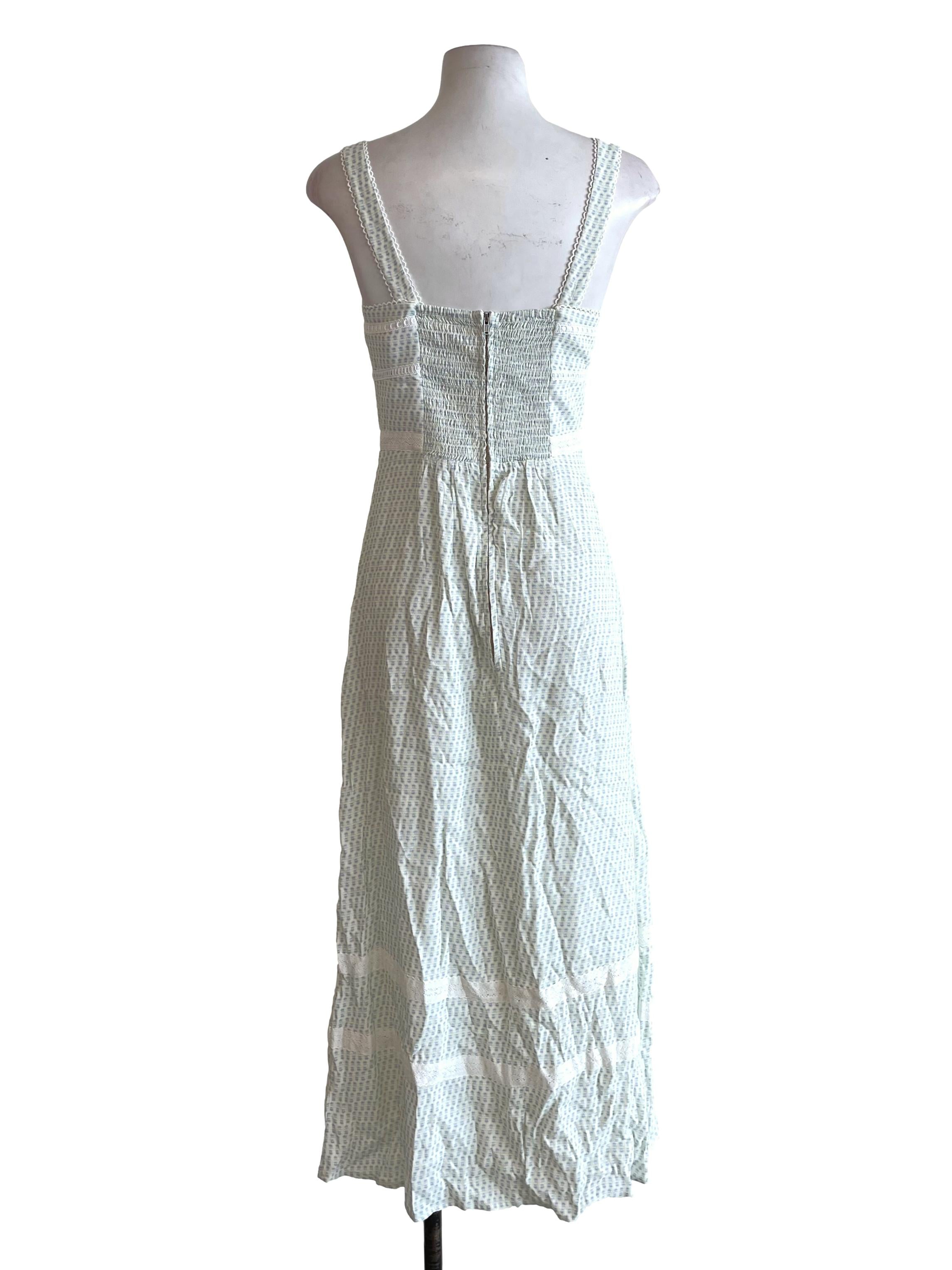 Pale Mint Lacey Milkmaid Dress