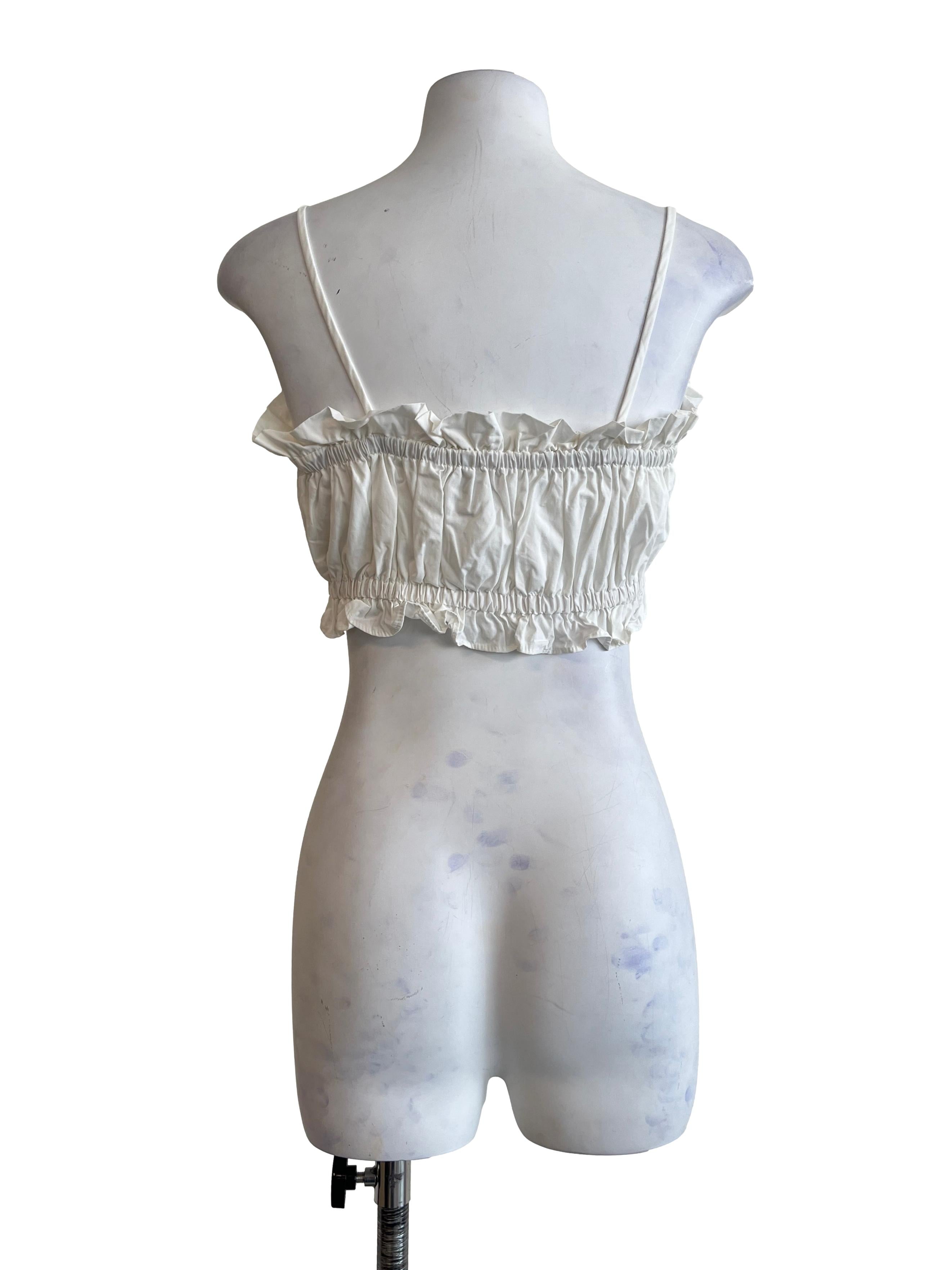 Pearl White Spaghetti Sleeveless Top