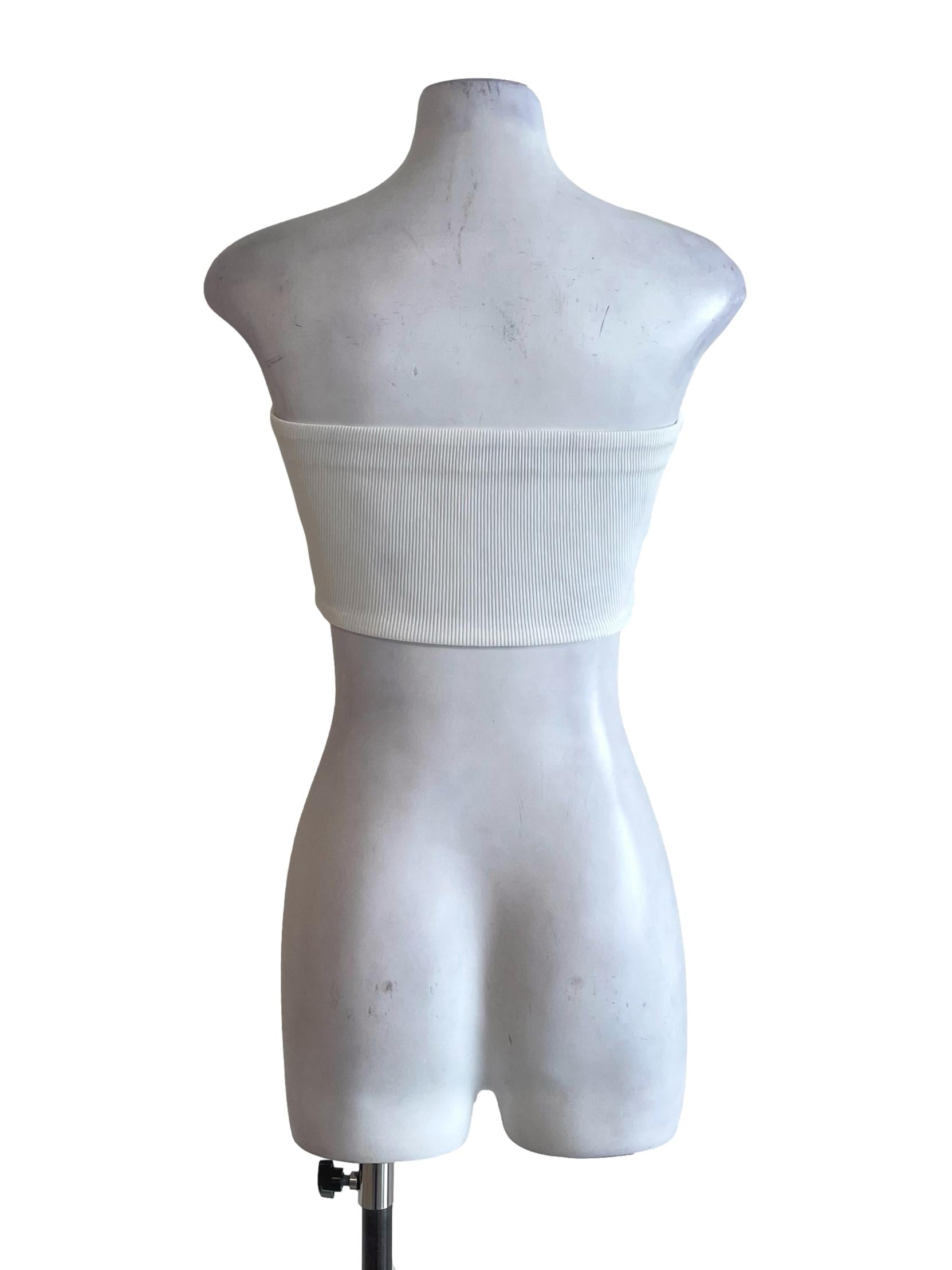 Off White Strapless Top