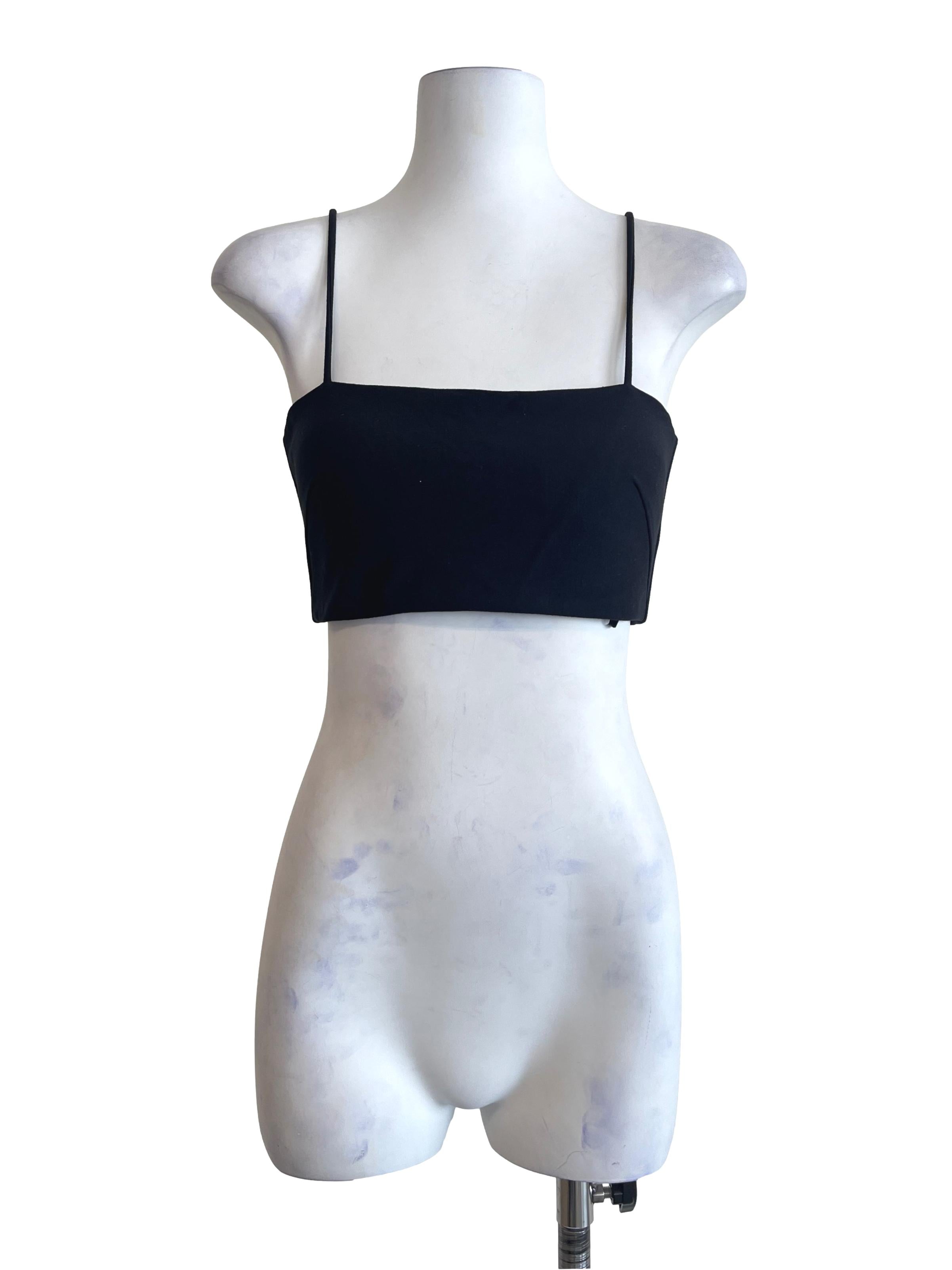 Ink Black Spaghetti Strap Sleeveless Top