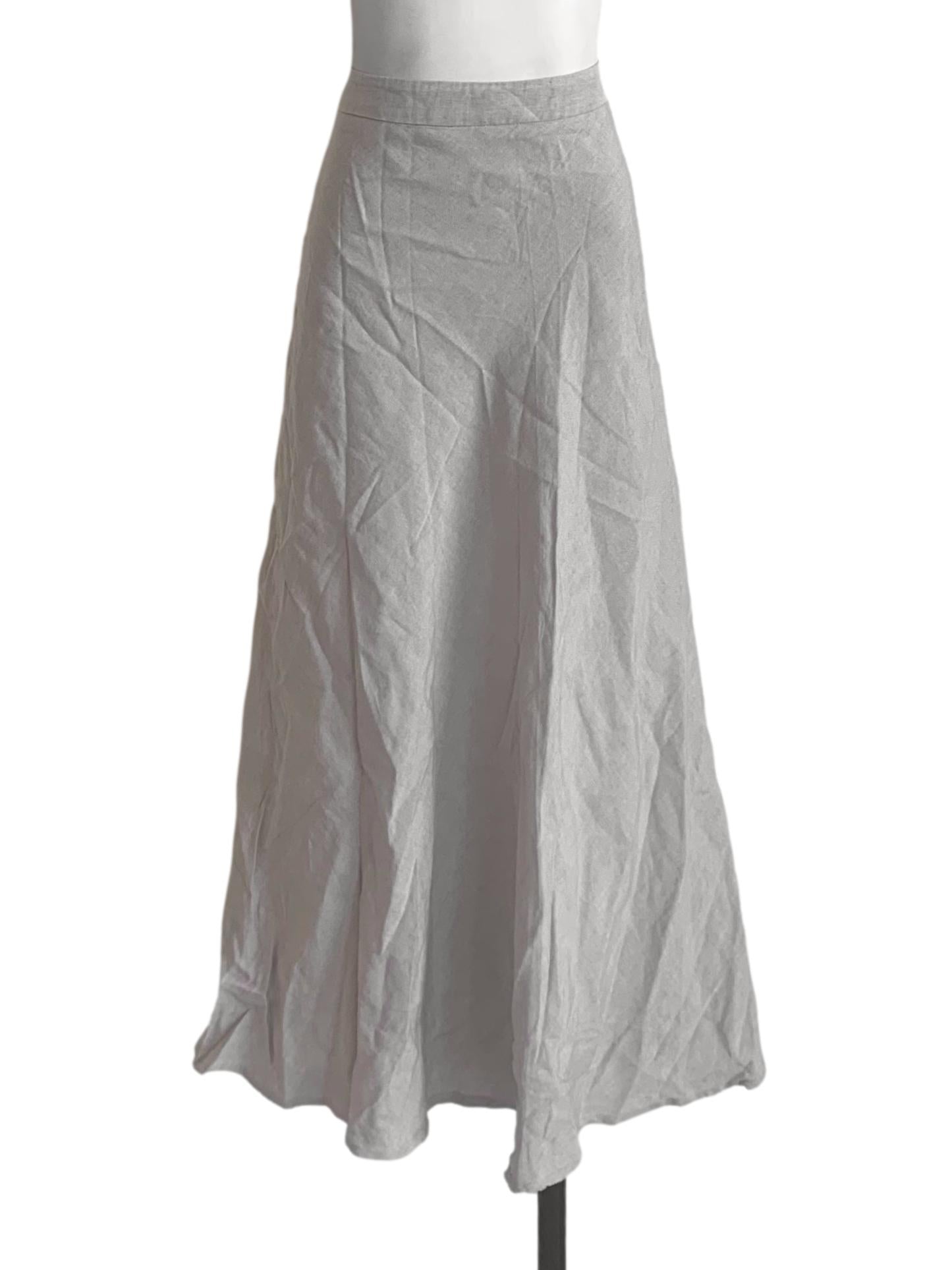 Bone Beige A-Line Skirt