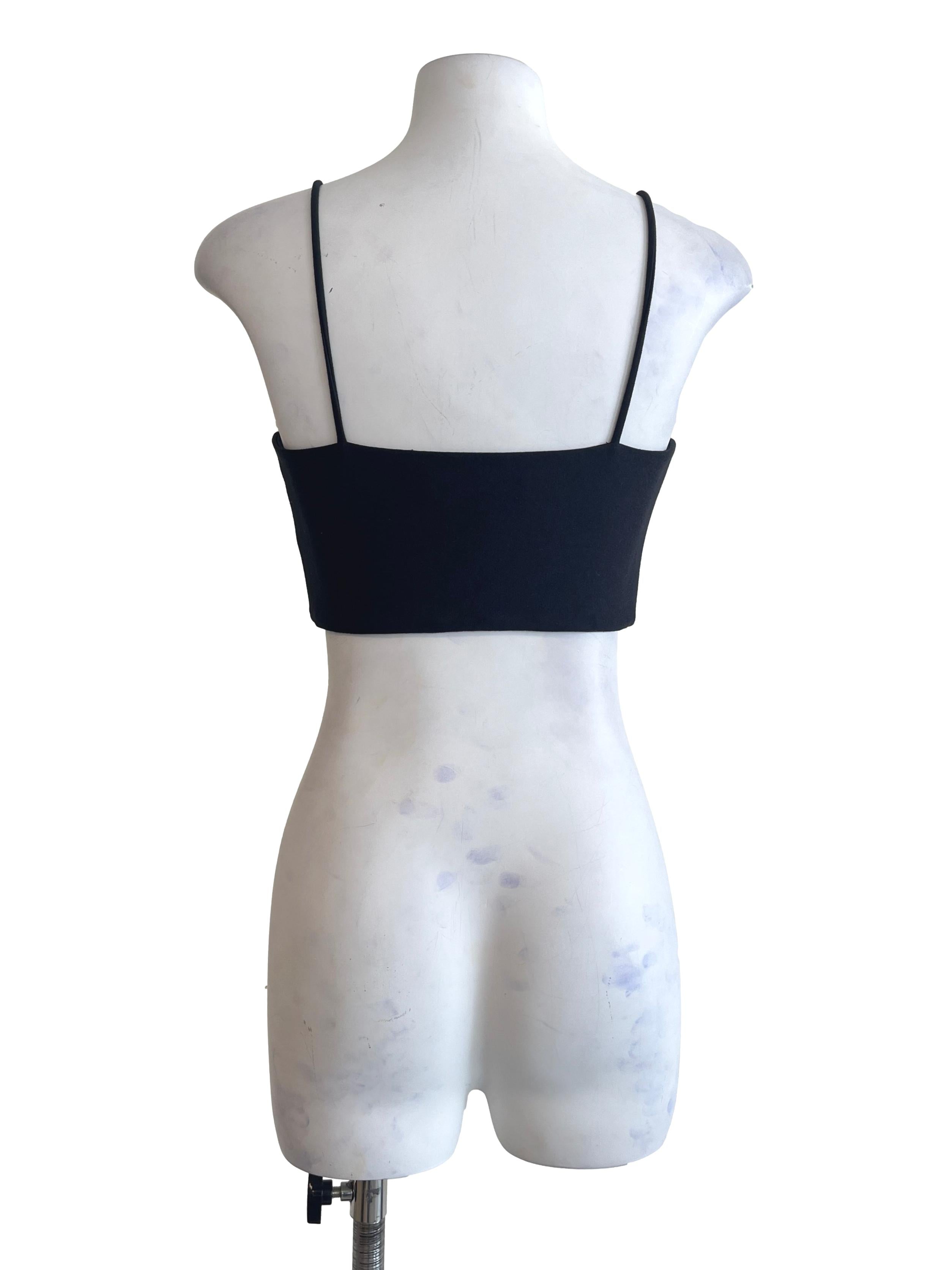 Ink Black Spaghetti Strap Sleeveless Top