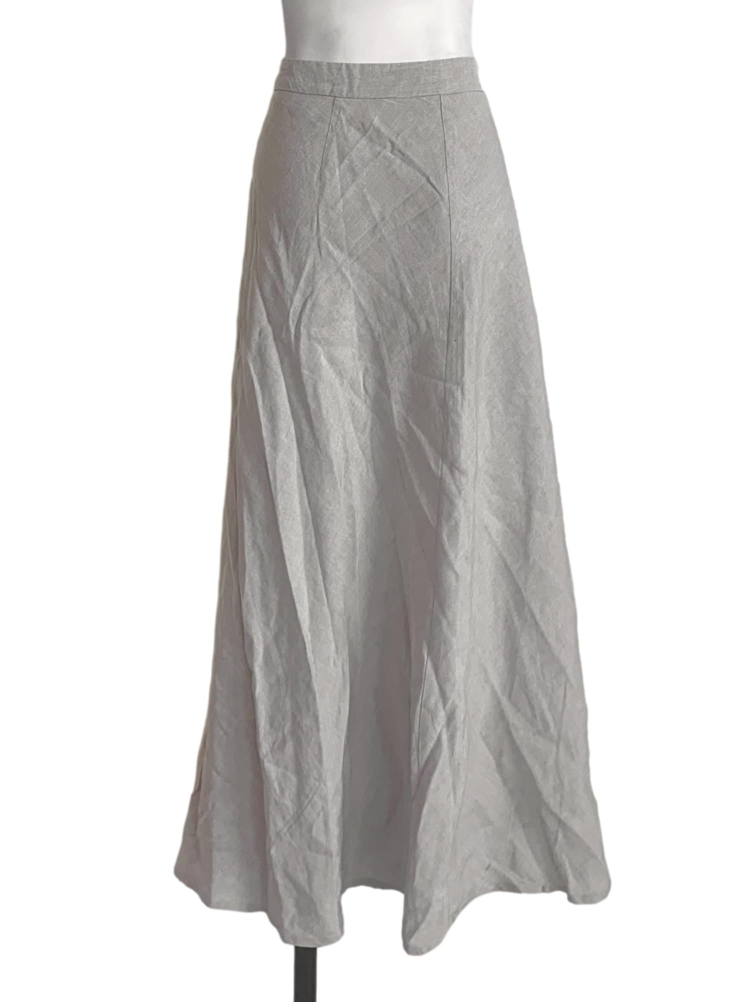 Bone Beige A-Line Skirt