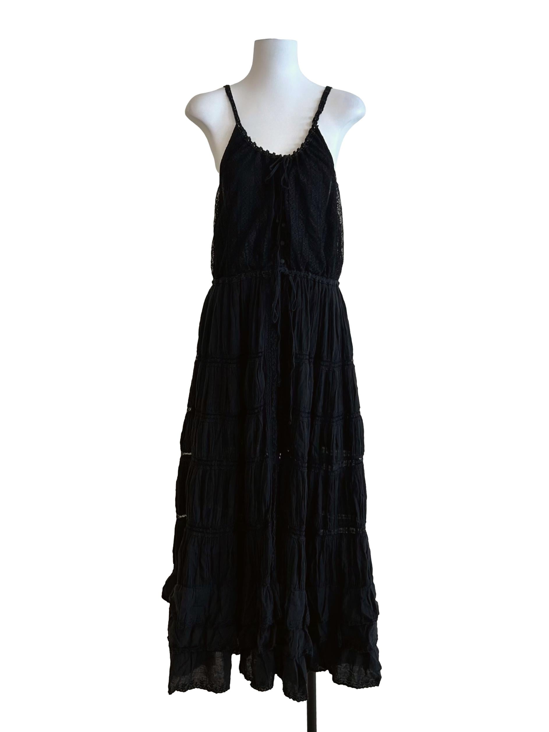 Off-Black Tiered Dress