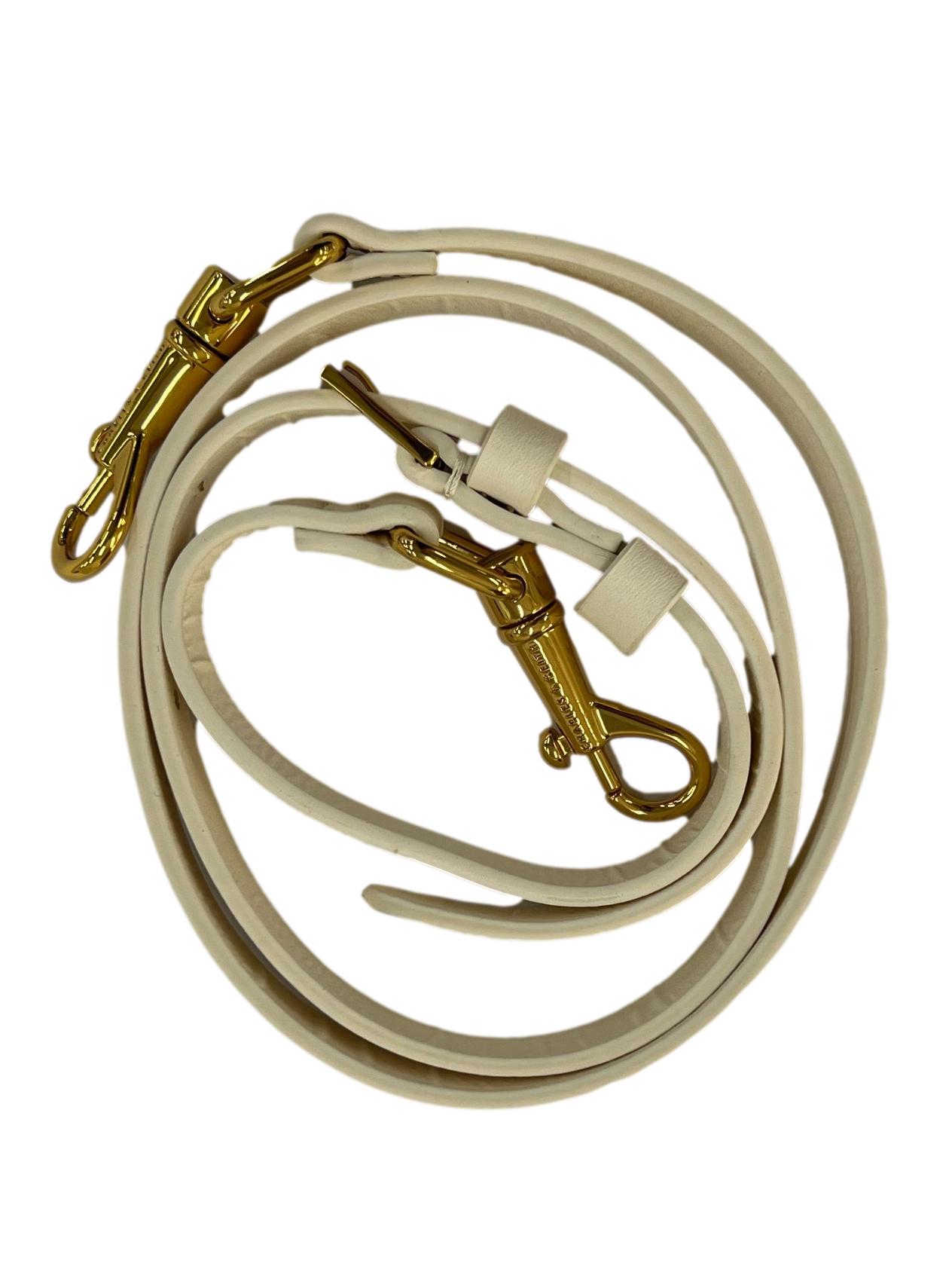 Cream Shalia Chain-Handle Moon Bag