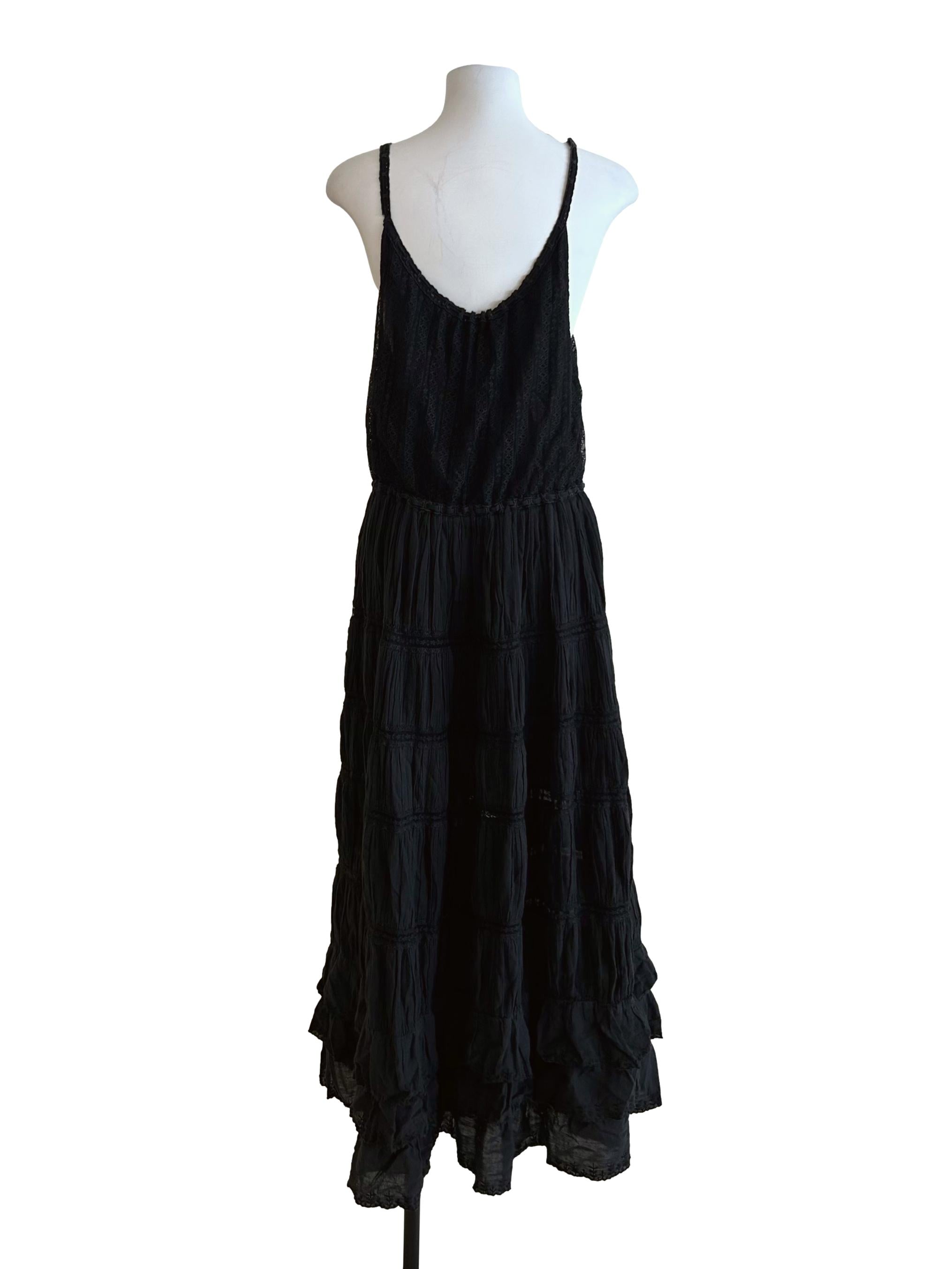 Off-Black Tiered Dress