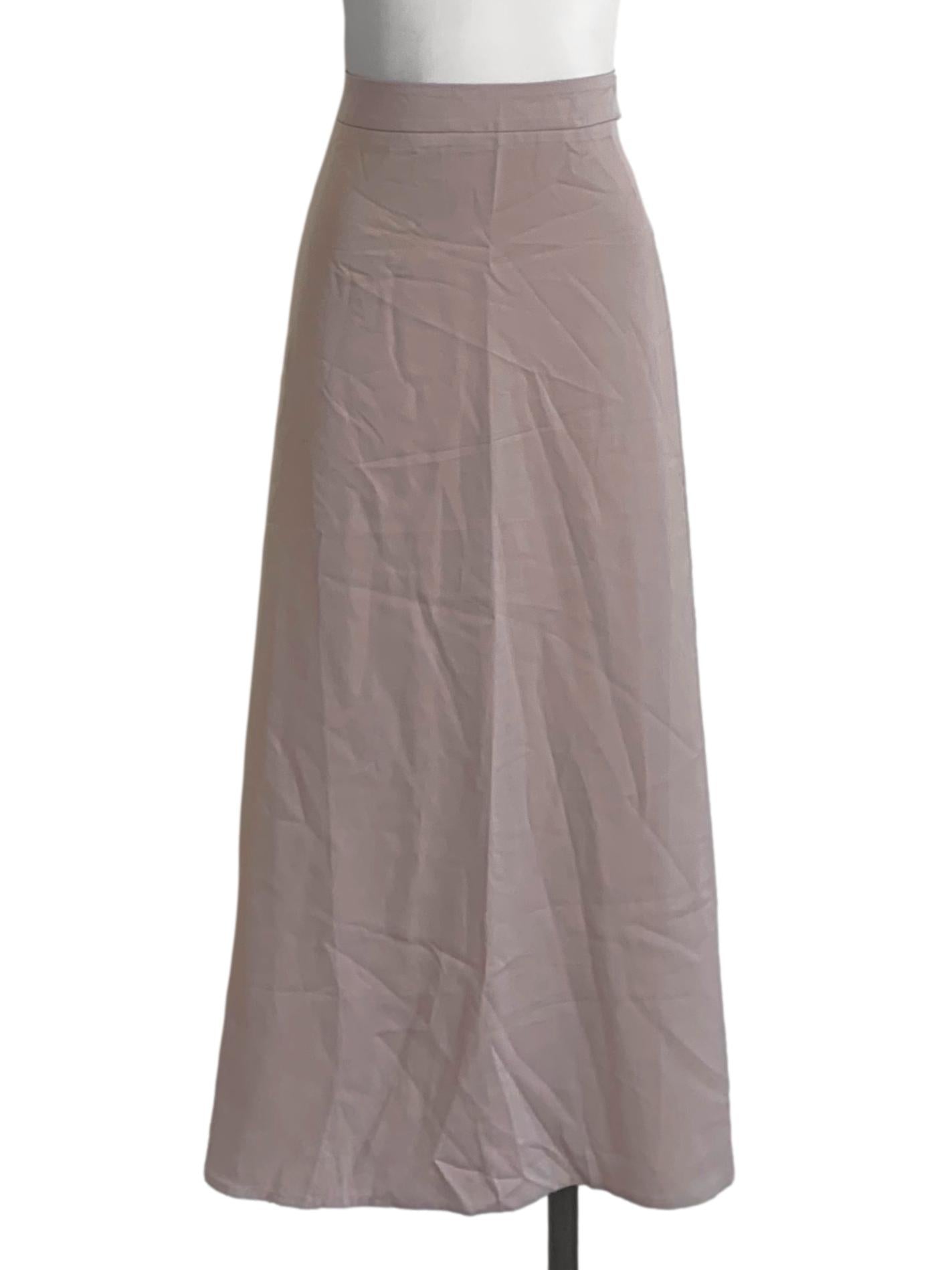 Latte Beige A-Line Skirt