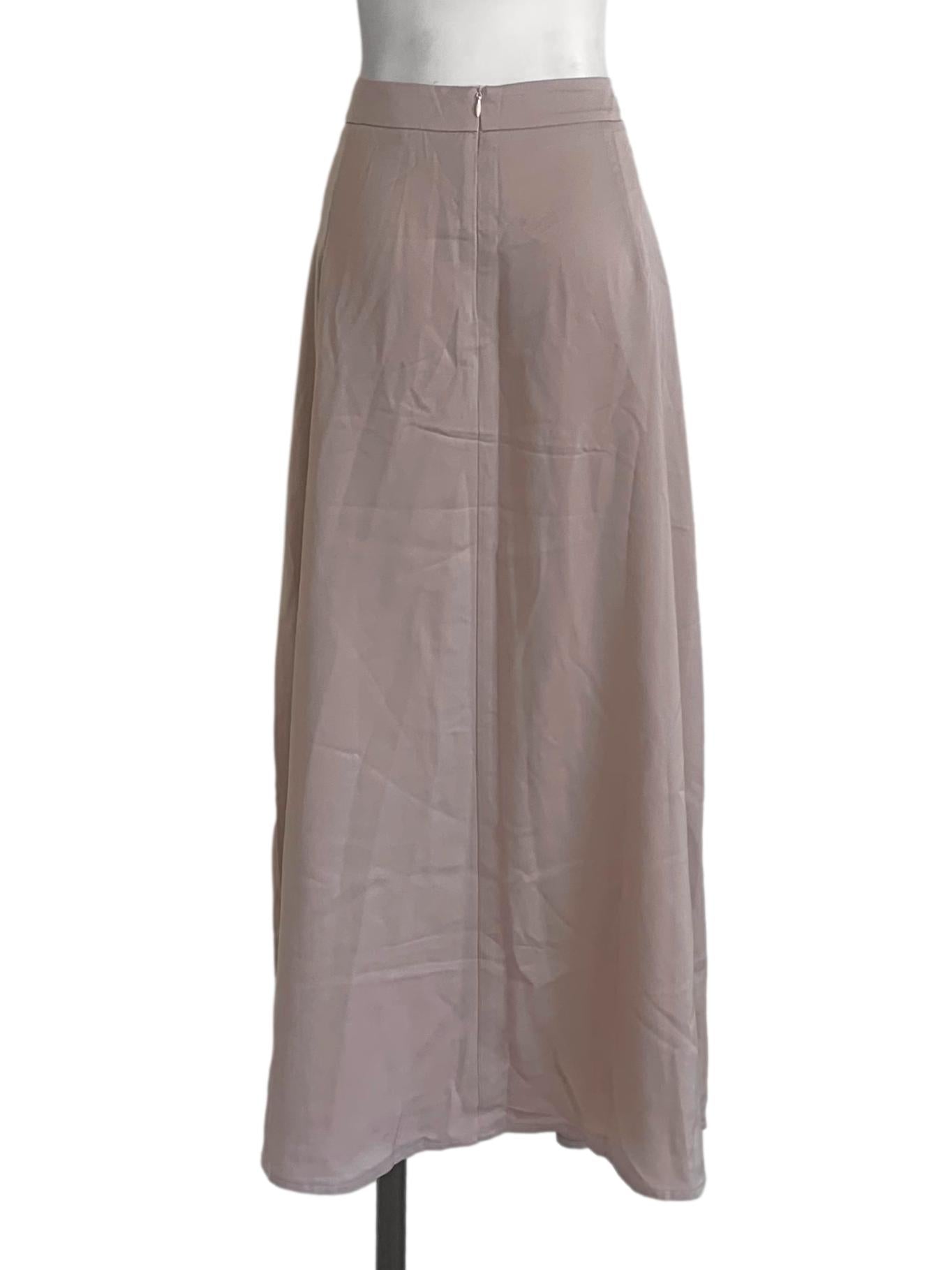 Latte Beige A-Line Skirt