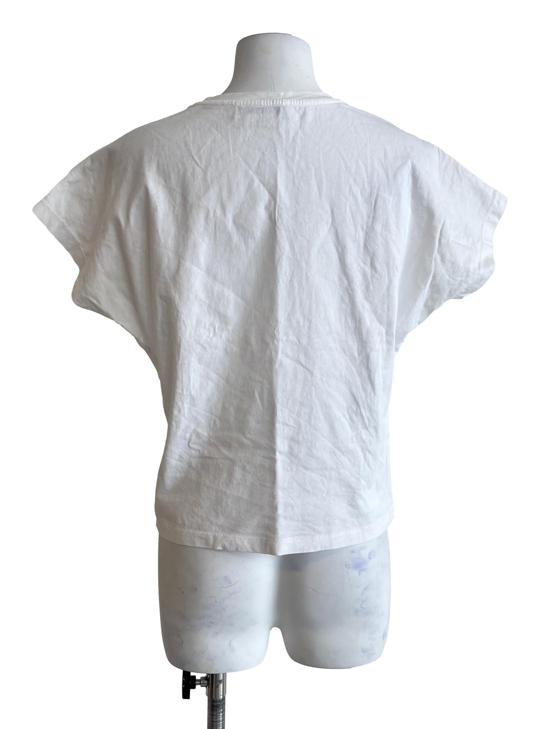 Off White Halter Short Sleeve Top