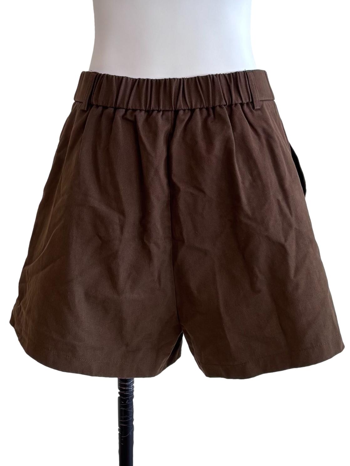 Coffee Brown Front Line Shorts