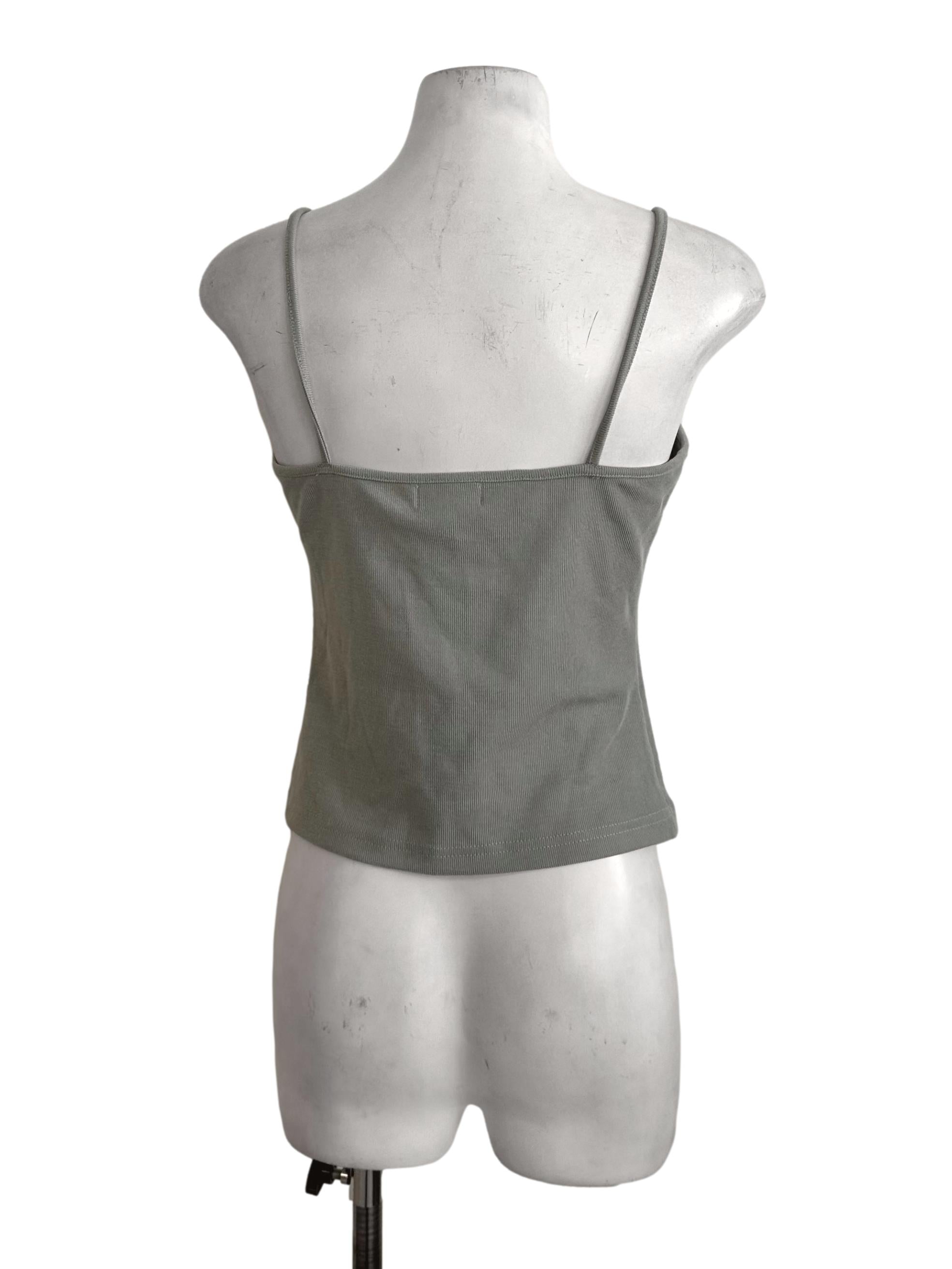 Sage Green V Neck Casual Top