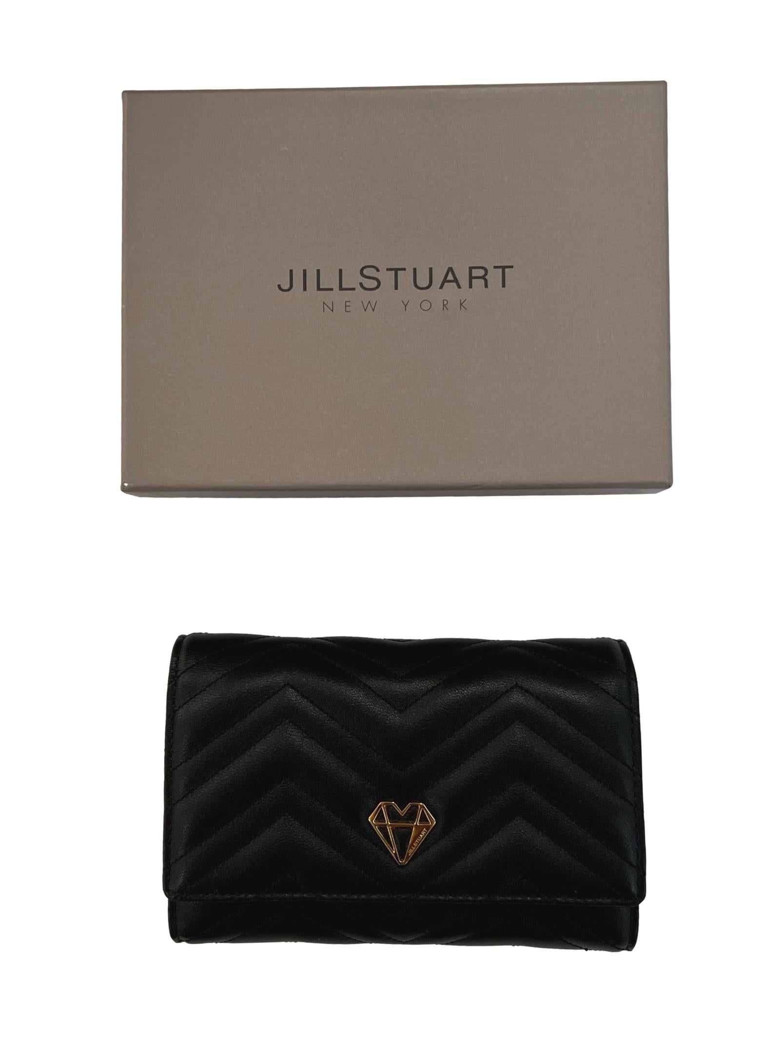 Quilted Black Flap Wallet