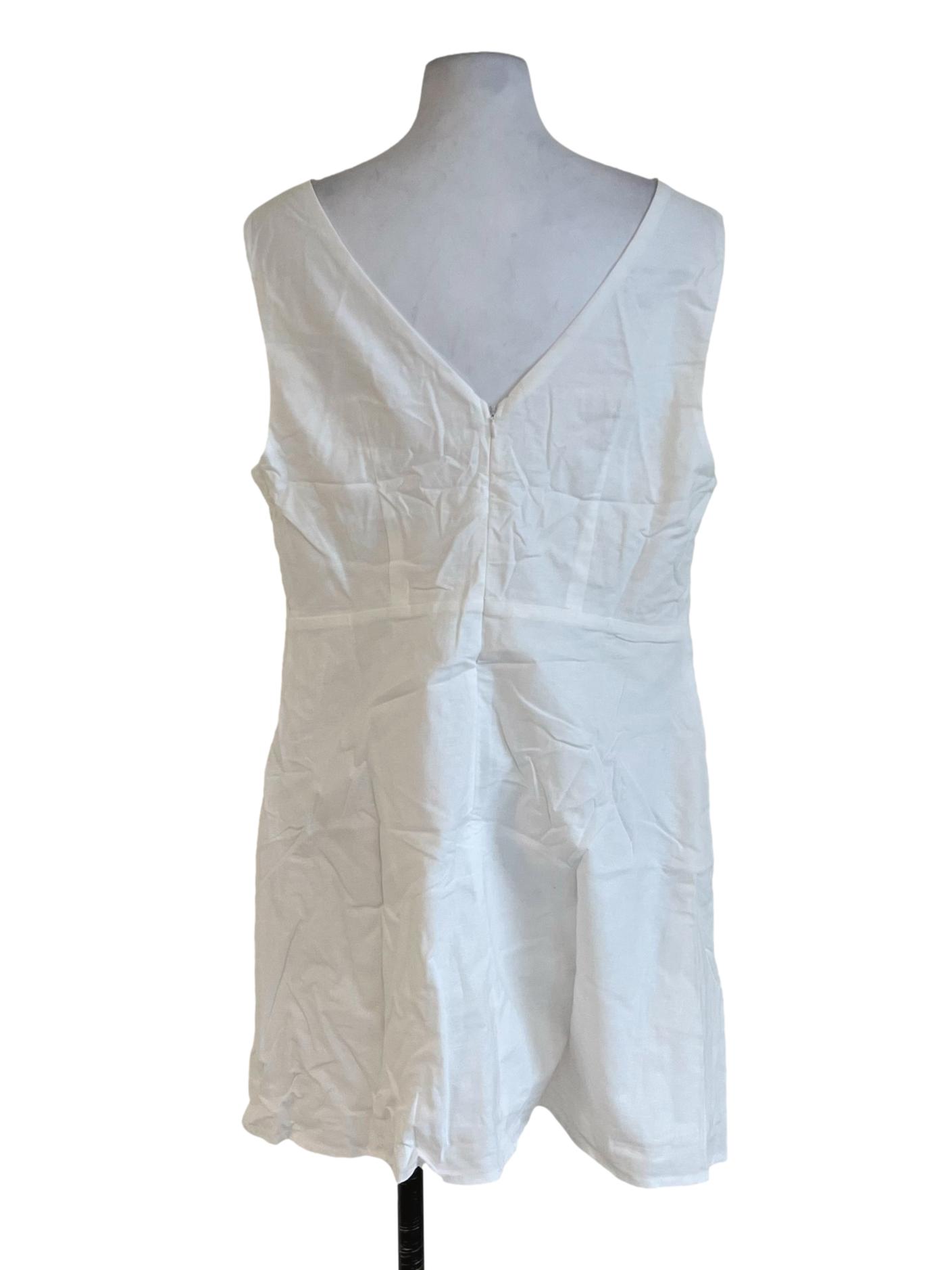White Cheyanne Tie Front Dress
