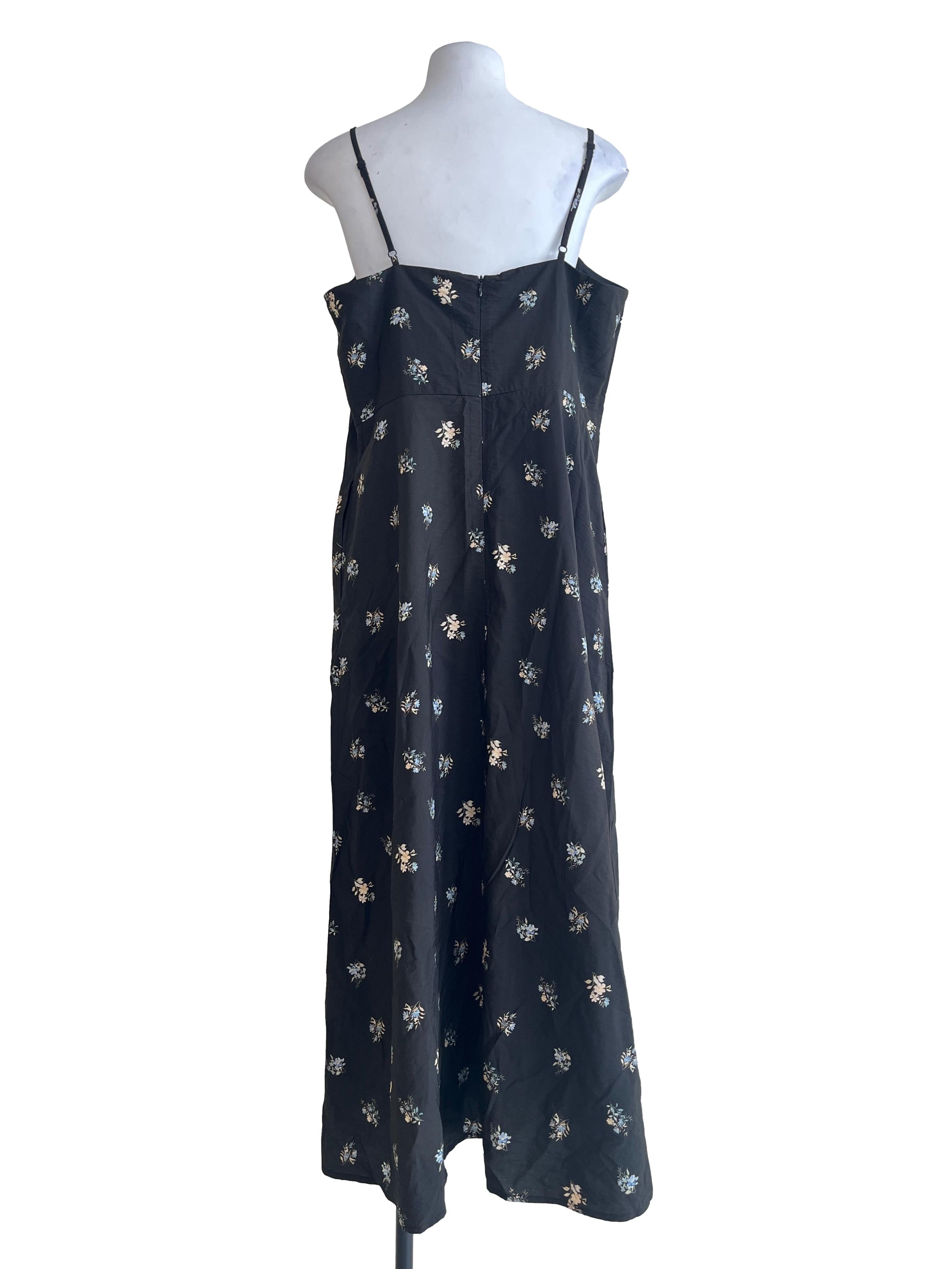 Grease Black Spaghetti Strap Slip Dress