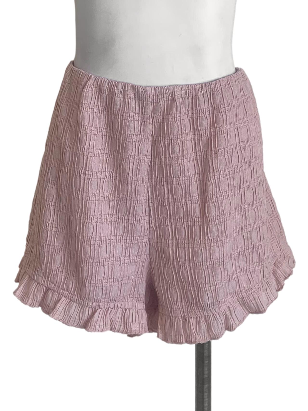 Rose Pink Textured Bloomer Shorts TTR