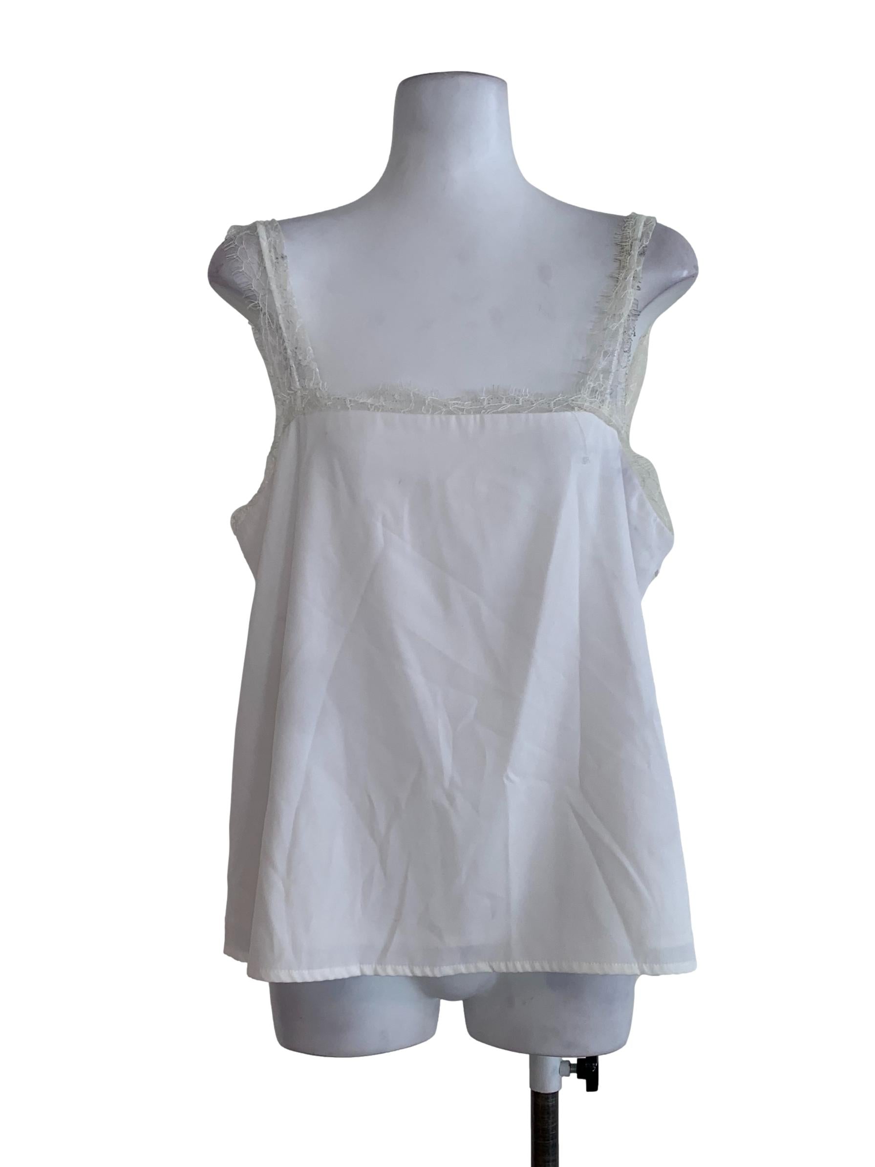 White Plain Sleeveless Top