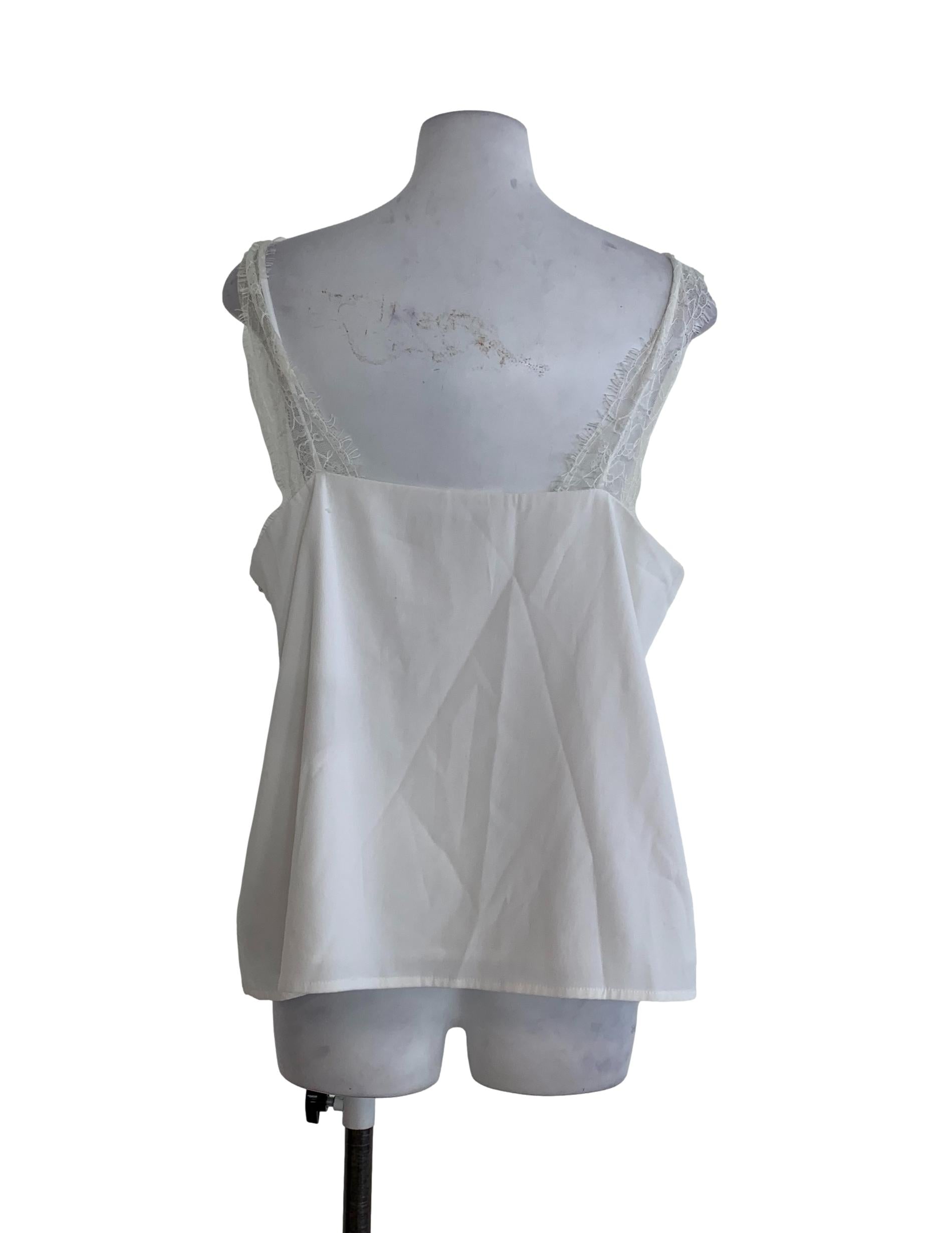 White Plain Sleeveless Top