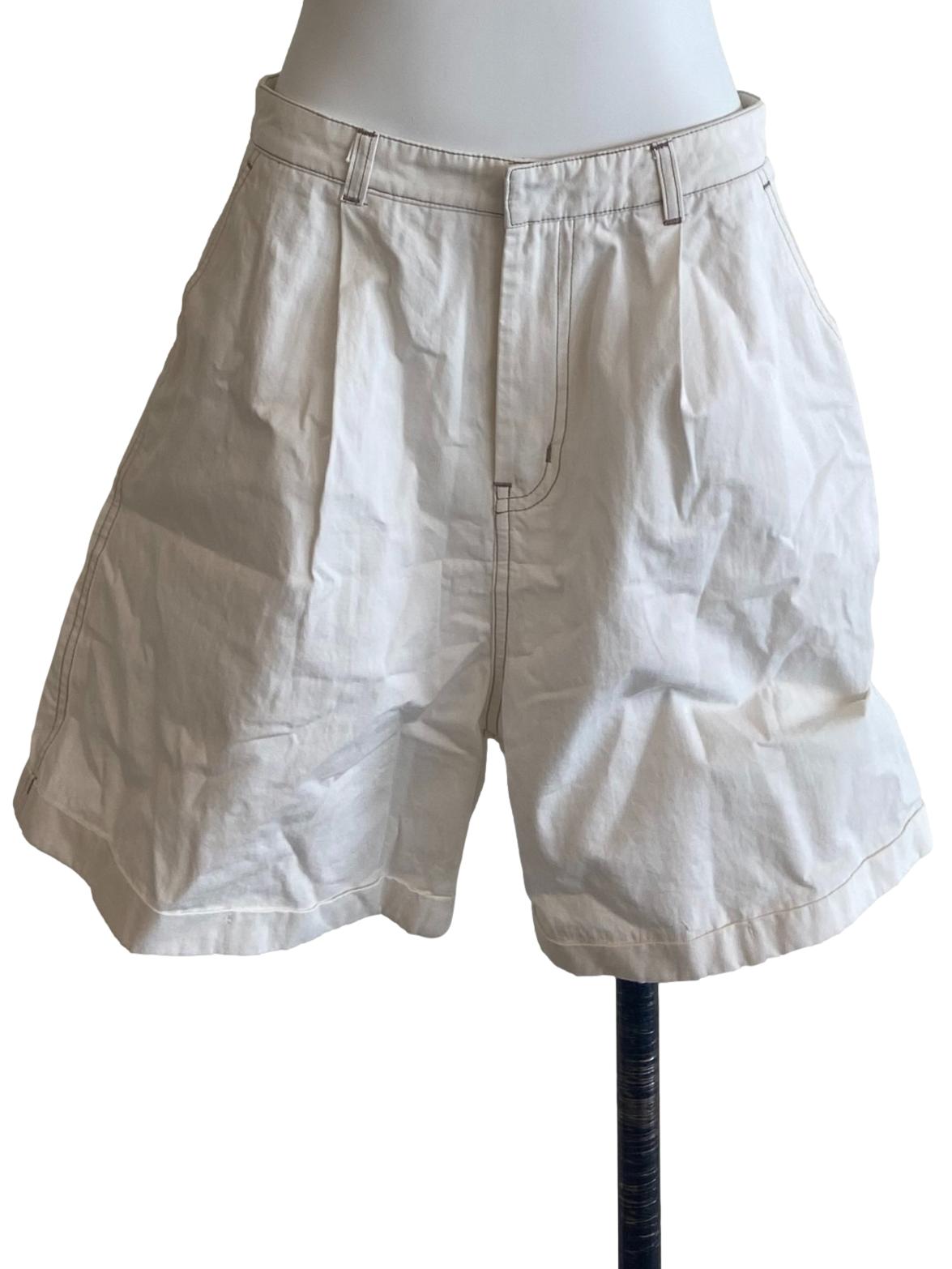 White Twill Short Pants