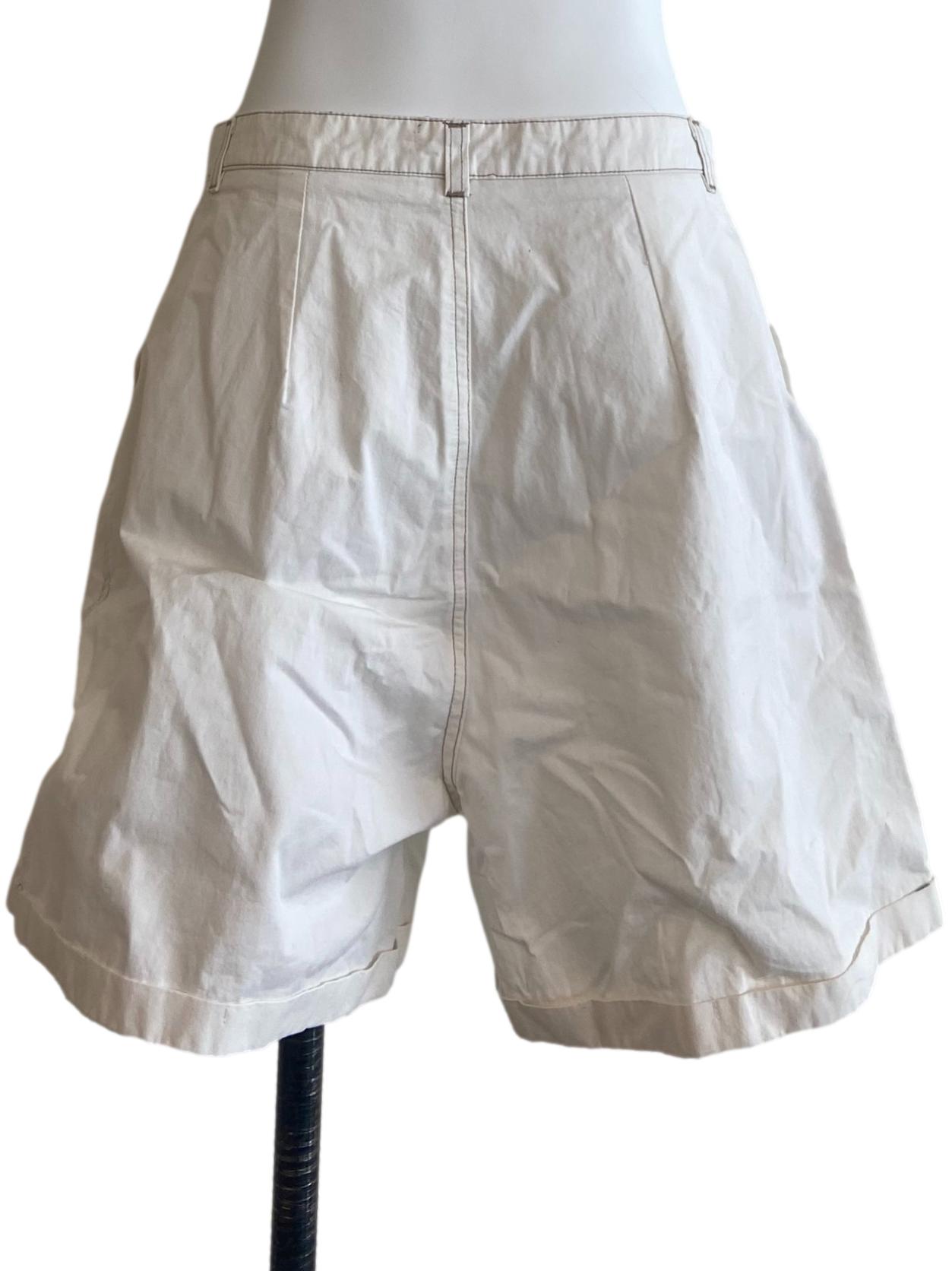 White Twill Short Pants